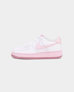 Nike Kid's Air Force 1 (GS) White/Pink Foam Supportive support