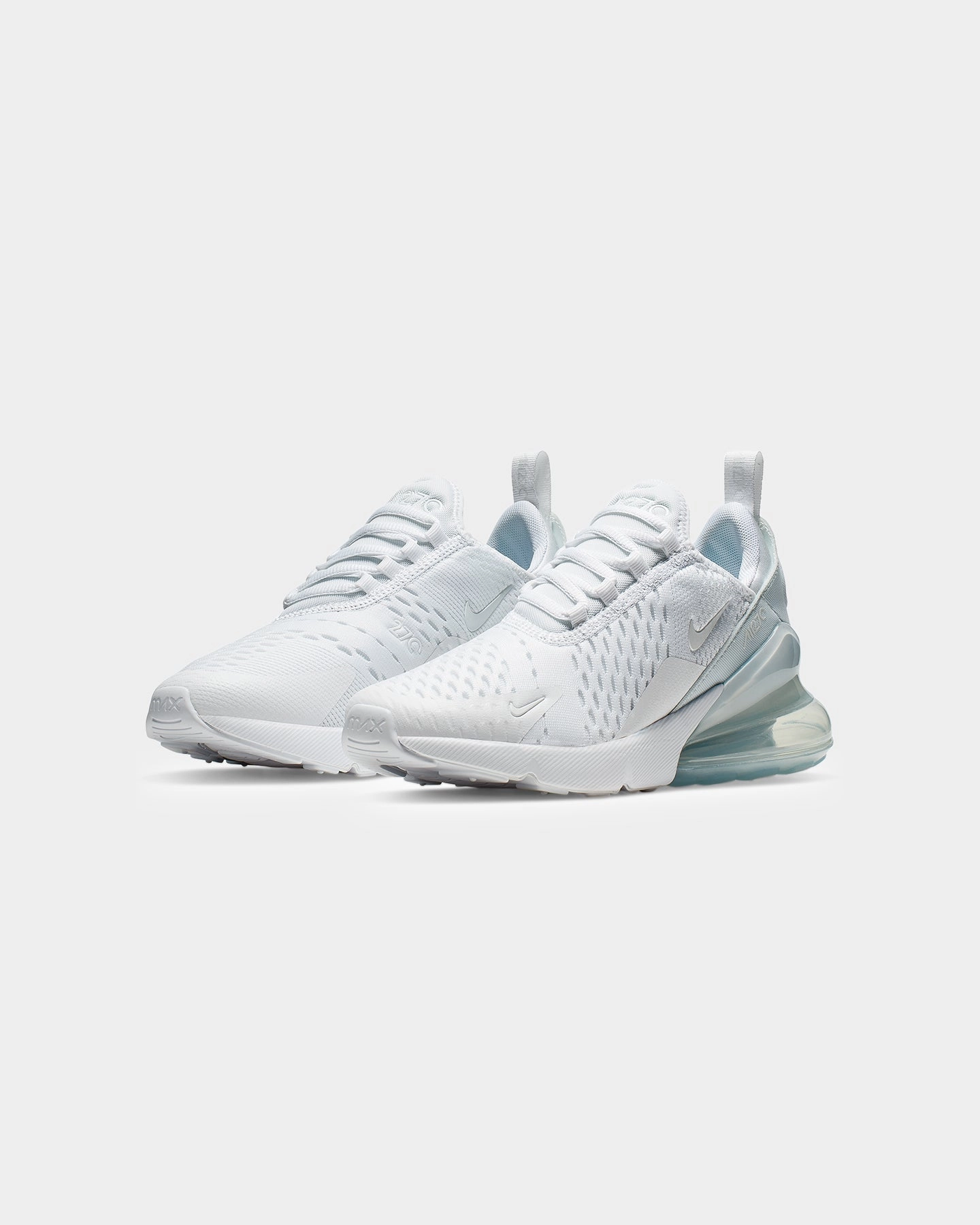 Nike Kid's Air Max 270 White/Metallic Silver Core Balance Optimal flair