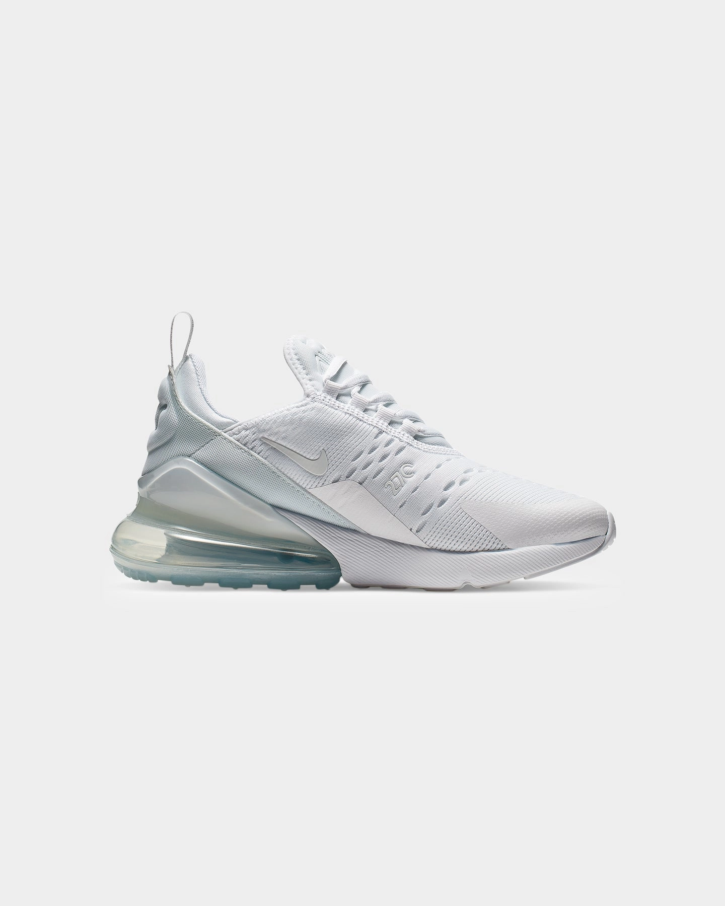 Dynamic Heel Cup Nike Kid's Air Max 270 White/Metallic Silver
