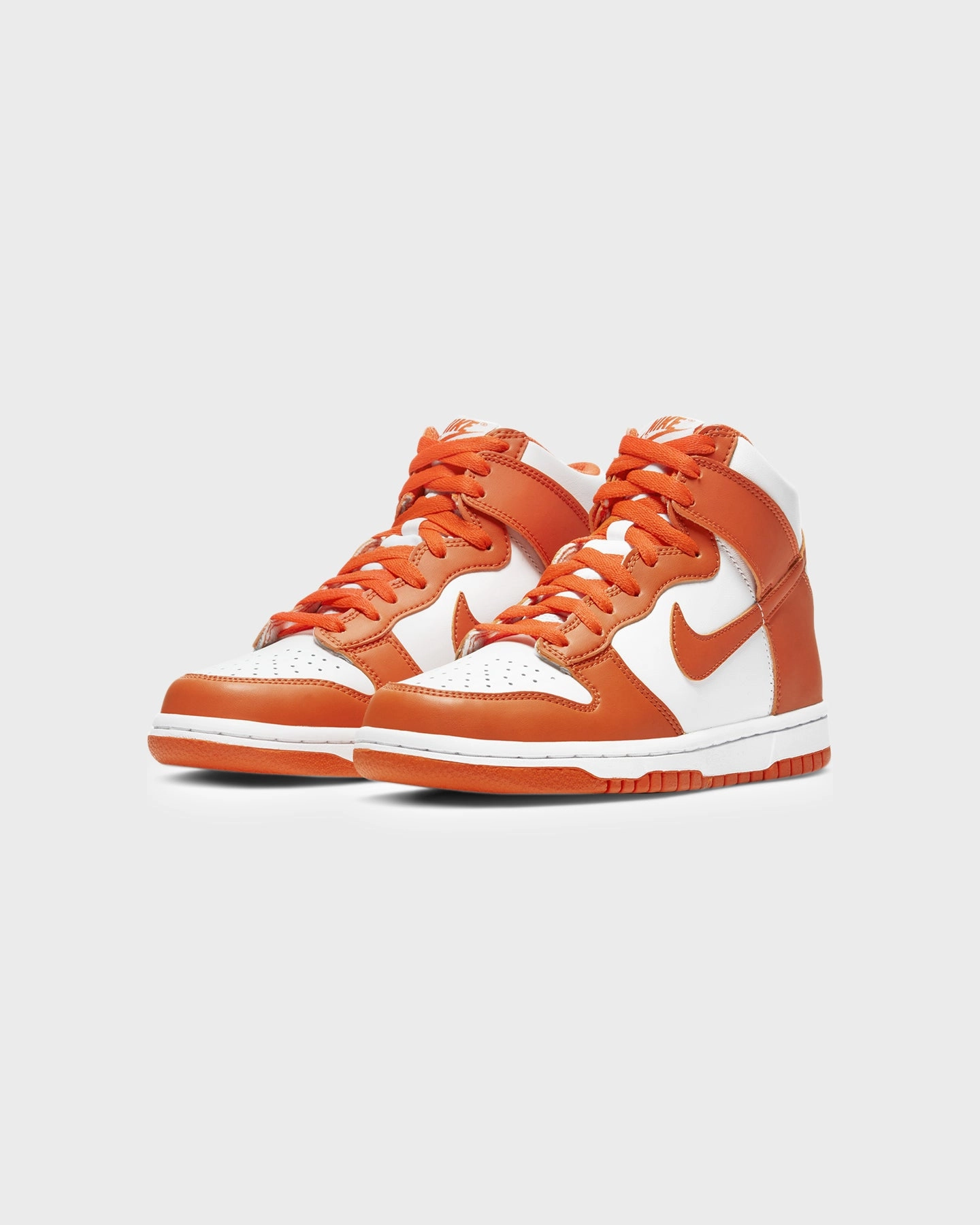 Nike Kid's Dunk High (GS) "Syracuse" White/Orange Abrasion Shield Cross Training Sneakers