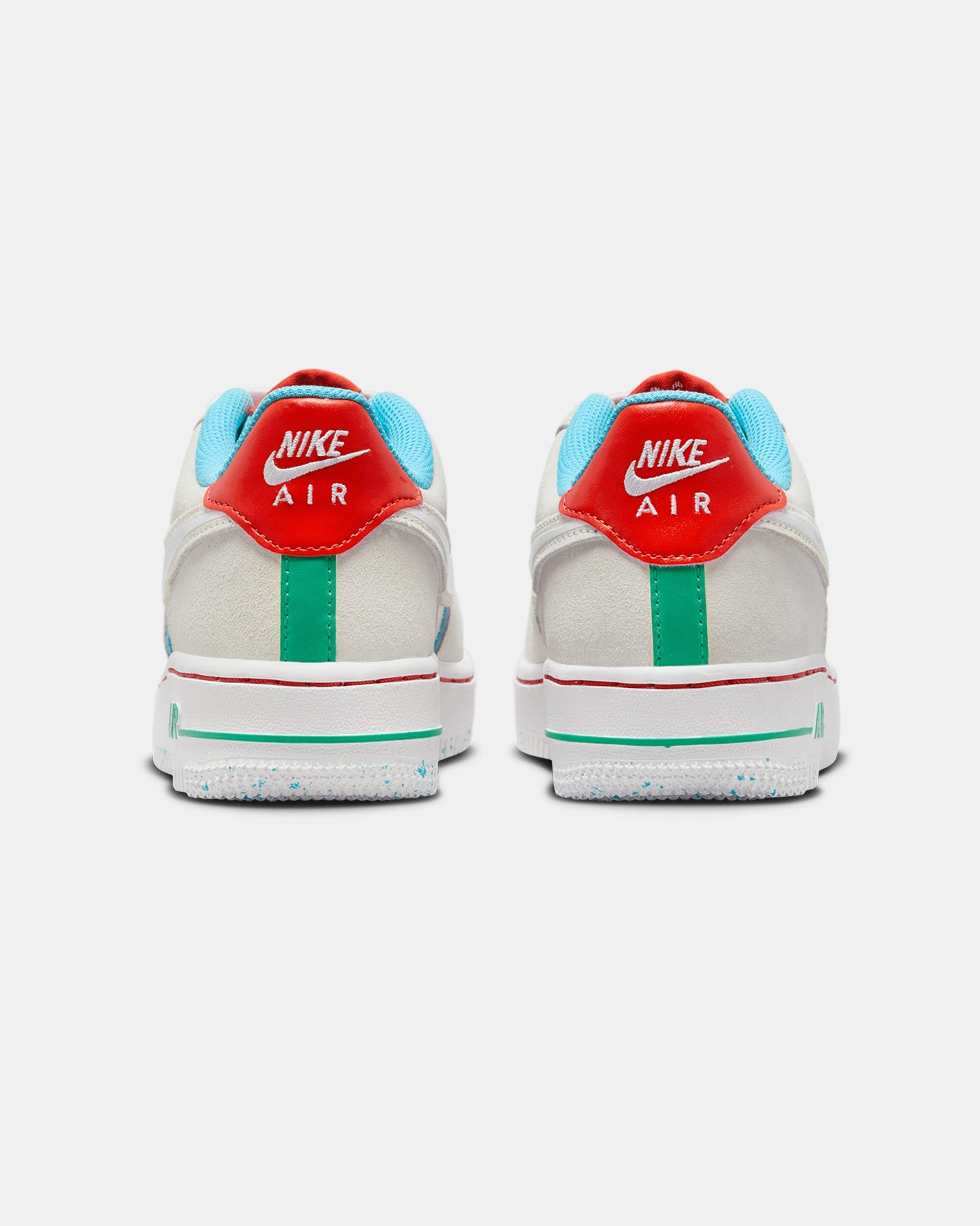 Nike Kids' Air Force 1 LV8 2 BG HD "Holiday Cookies" (GS) Pale Ivory/White Elevated arch Gusseted Tongue