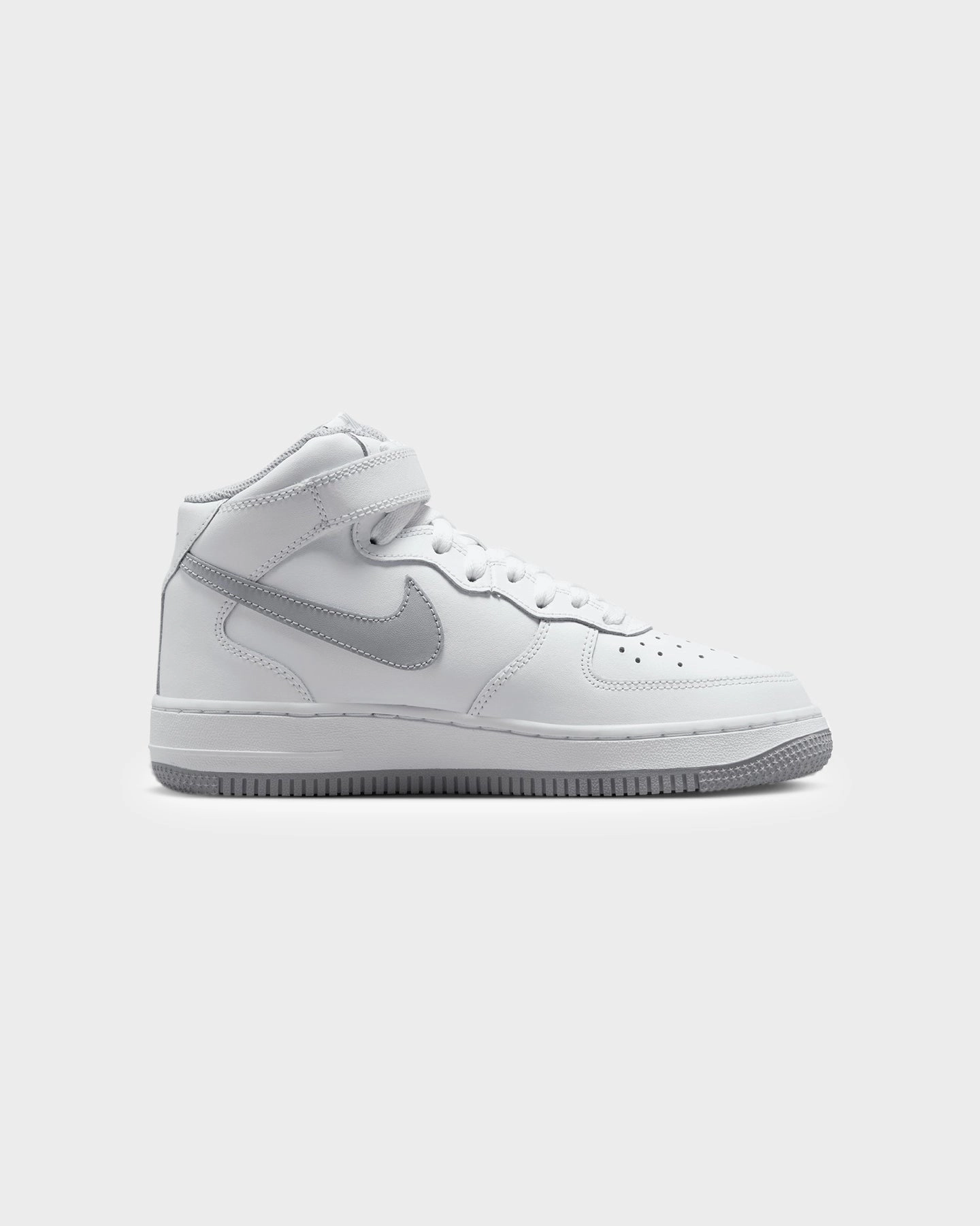 Nike Kids' Air Force 1 Mid LE (GS) White/Wolf Grey Cushioned Frame