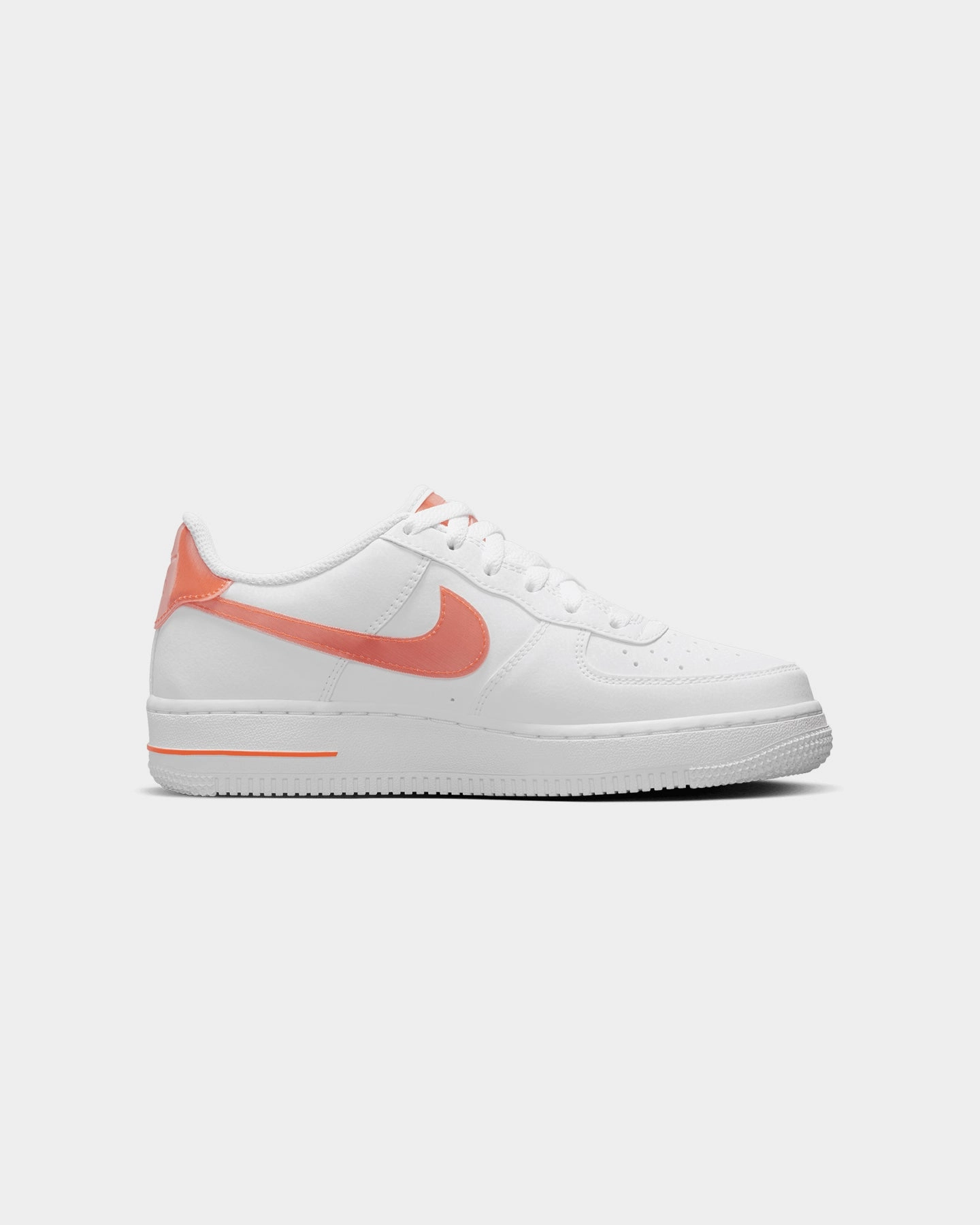 Nike Kids' Air Force 1 Next Nature (GS) White/Safety Orange Aerobic Flex Sole