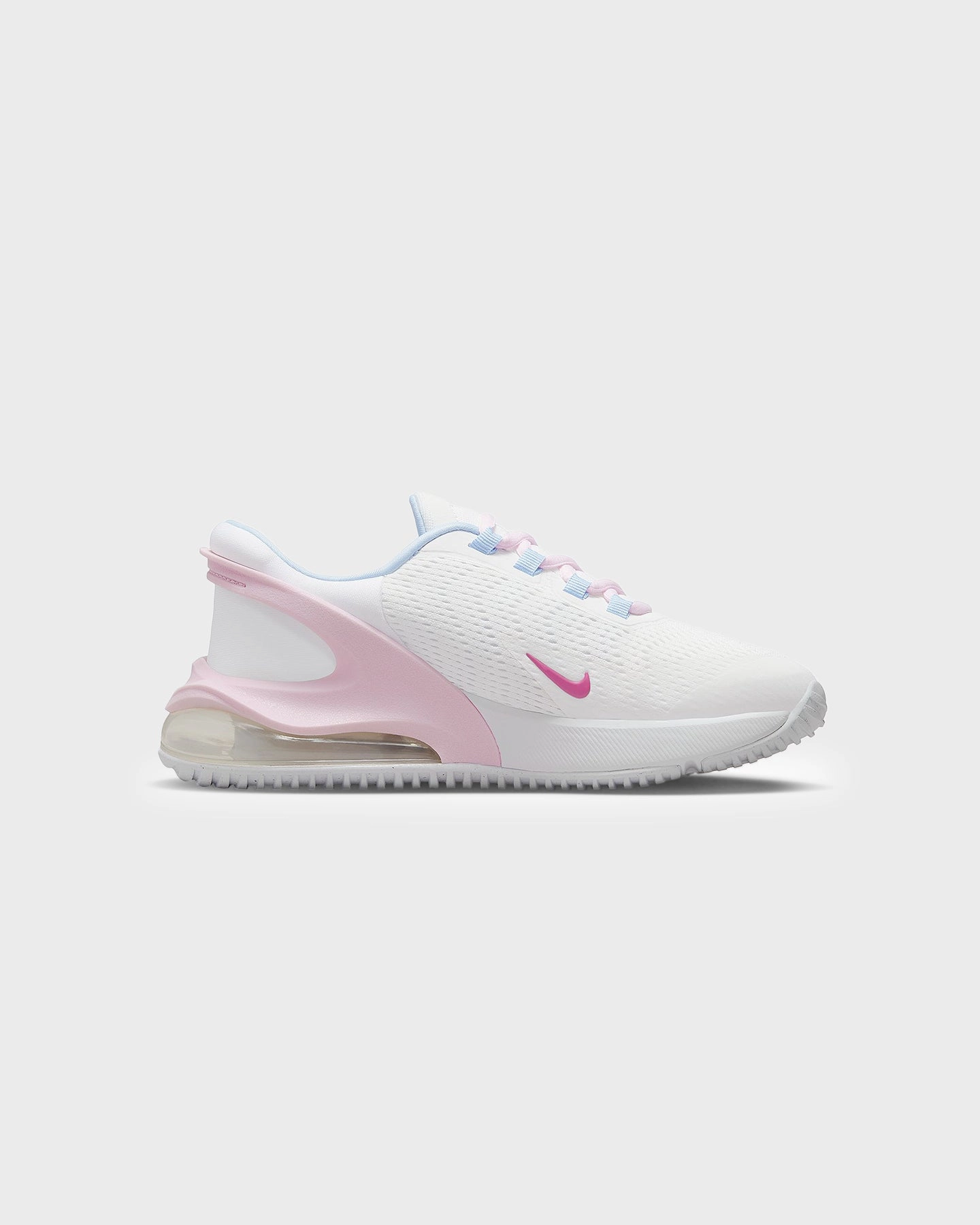 Lightweight Performance Sweat Resistant Nike Kids' Air Max 270 GO (GS) Summit White/Cosmic Fuschia-Cobalt Bliss