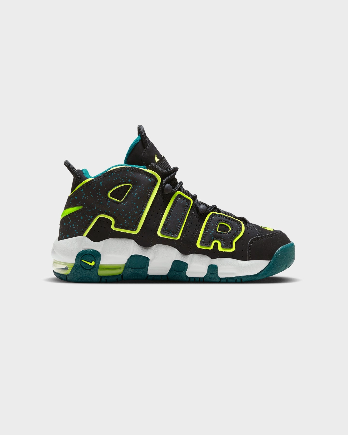 Nike Kids' Air More Uptempo (GS) Black/Volt Comfort