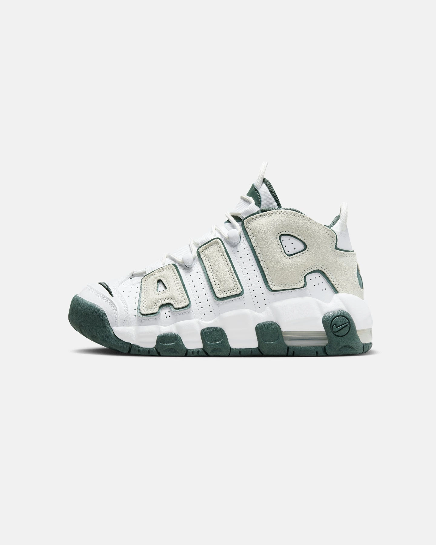Nike Kids' Air More Uptempo White/Sea Glass Hyper Elastic Foam Tech