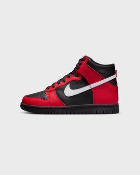 Nike Kids' Dunk High (GS) Black/White/University Red Slim Frame No Odor