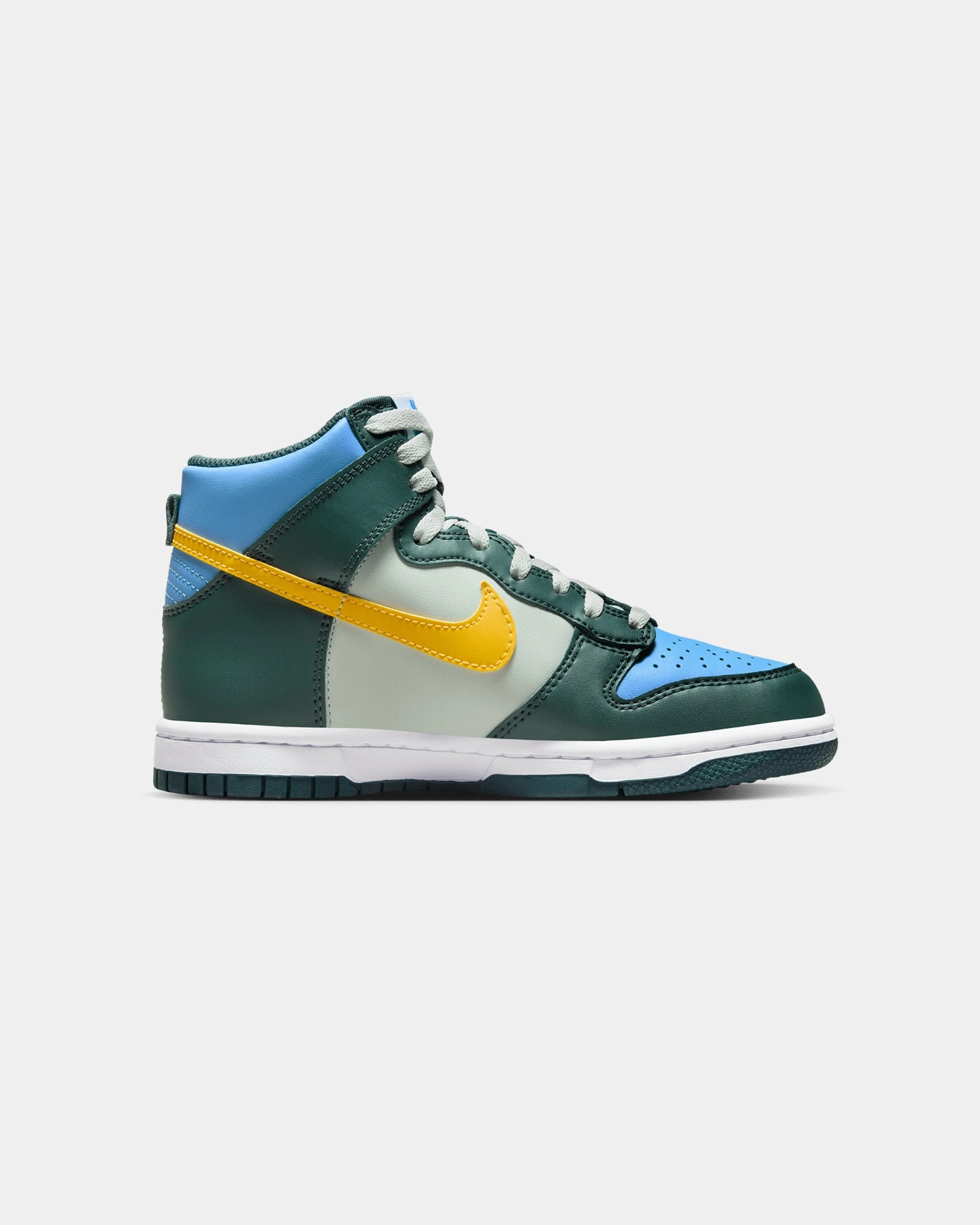 Treaded Sole Nike Kids' Dunk High (GS) Deep Jungle/University Blue