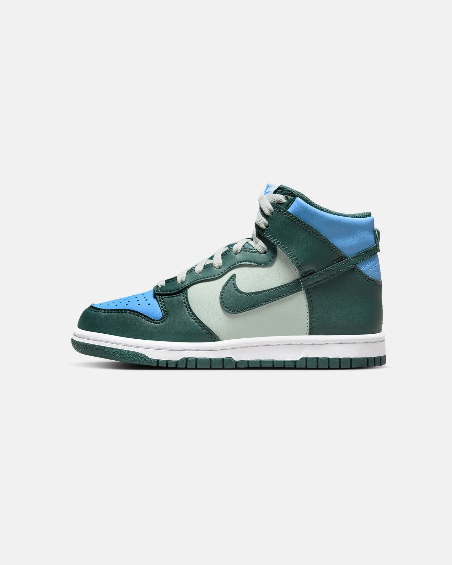 Nike Kids' Dunk High (GS) Deep Jungle/University Blue Plush Cushion