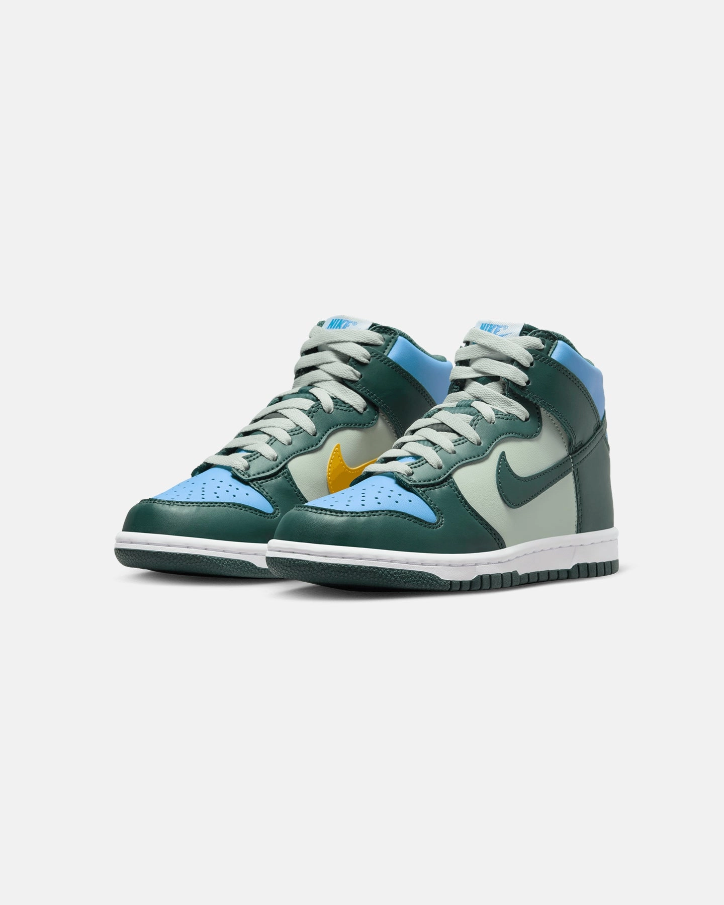 Nike Kids' Dunk High (GS) Deep Jungle/University Blue Hybrid style Outfit Flex