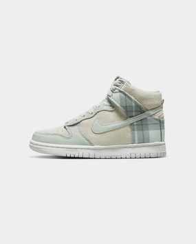 Nike Kids' Dunk High SE (GS) 'Plaid' Summit White/Light Green senior - style Stretchy