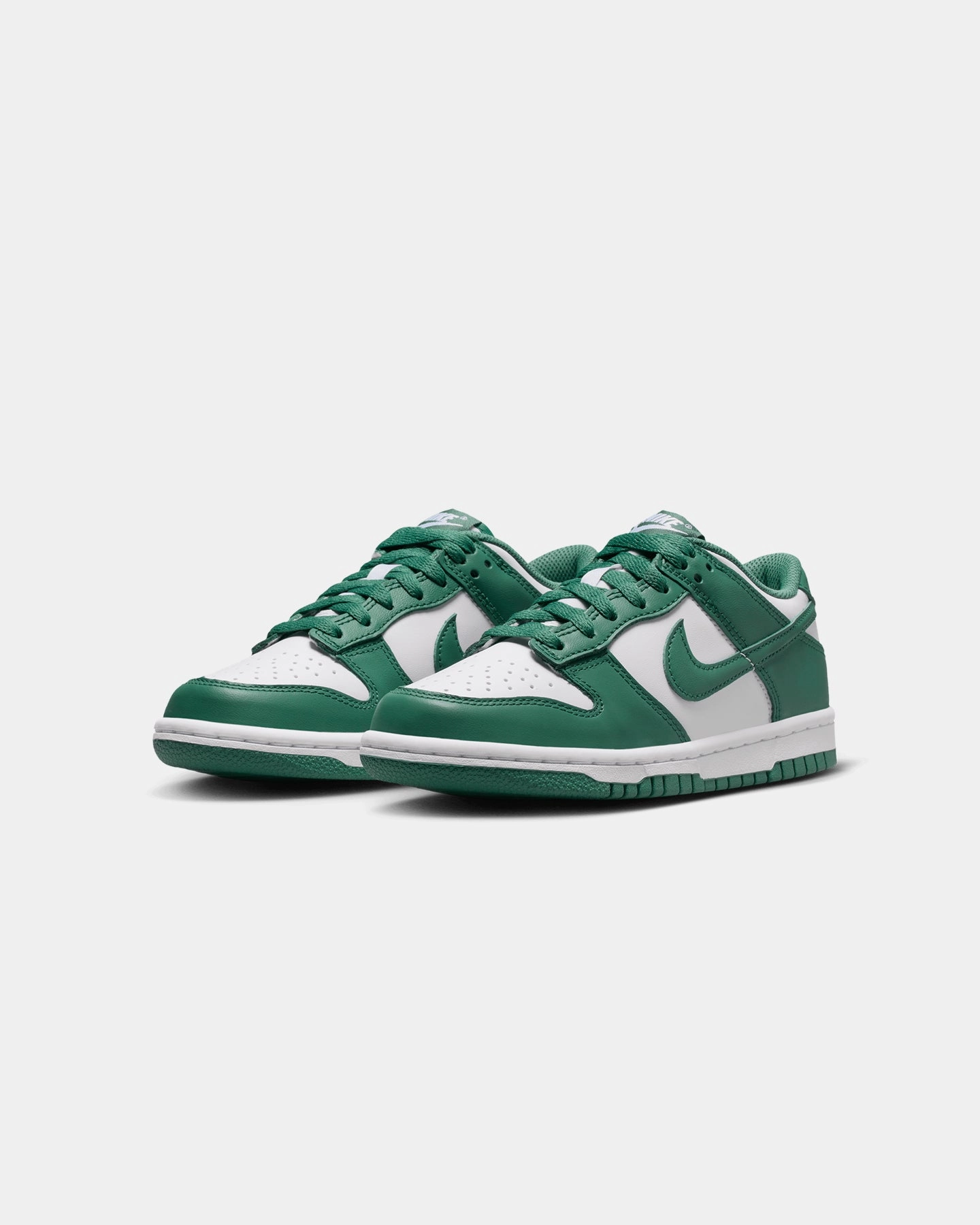 Enhanced Grip Pattern Nike Kids' Dunk Low "Bi-coastal Green" (GS) White/Bicoastal