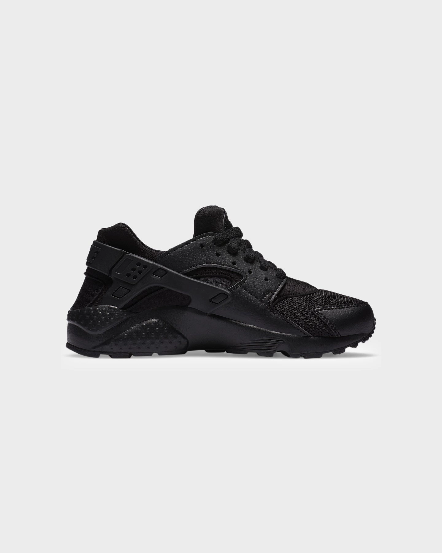 Nike Kids' Huarache Run (GS) Black/Black Fitted Traction All-weather lining