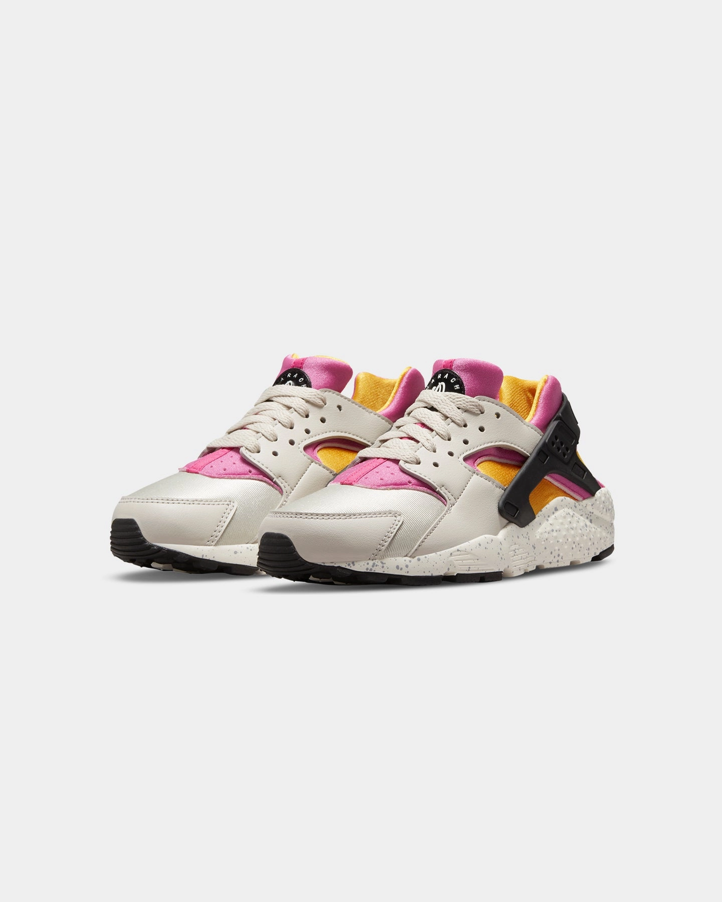 Flexible Support Micro Perforation Ventilation Nike Kids' Huarache Run (GS) Light Bone/Lethal Pink