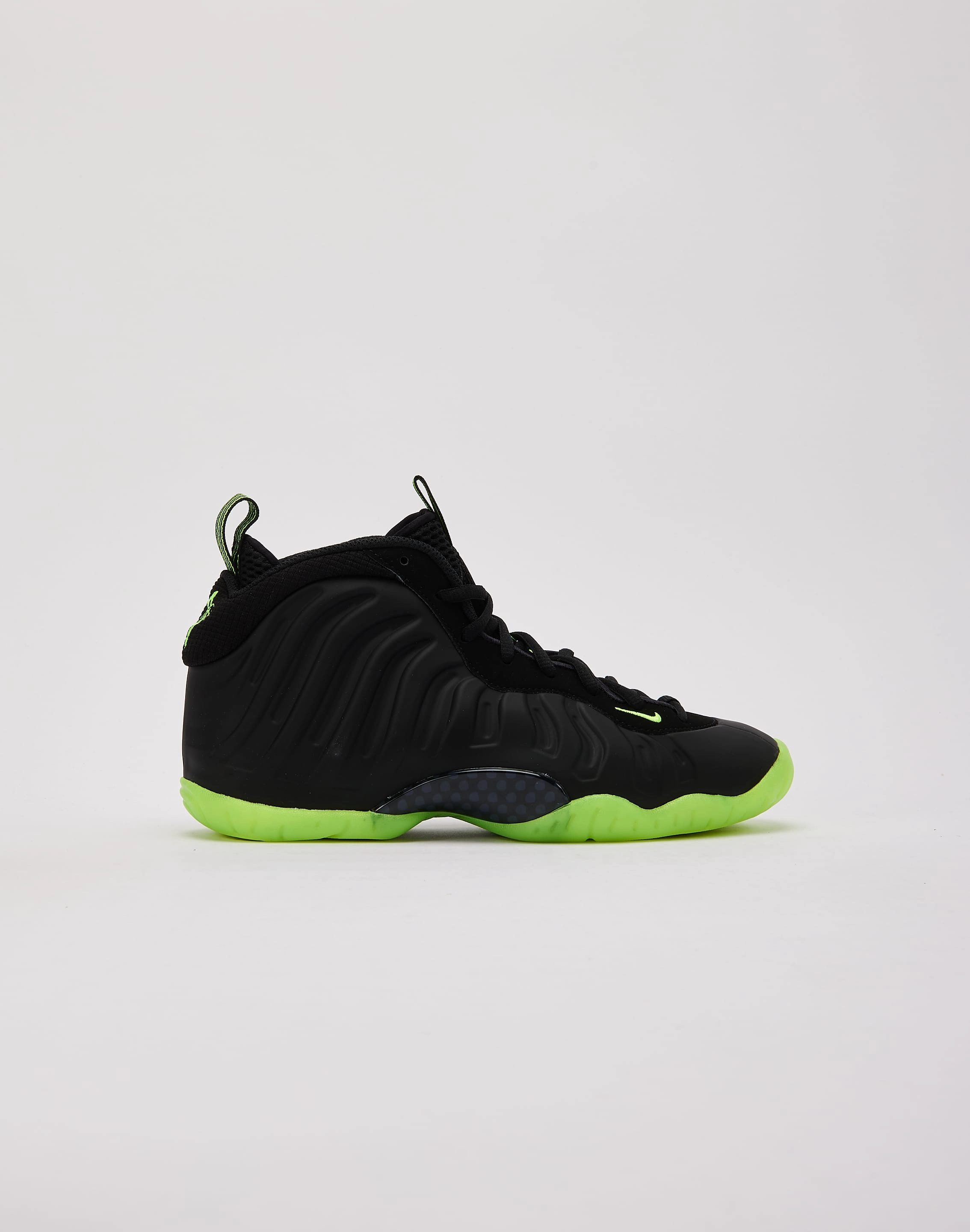 Nike Little Posite One 'Black Volt' Grade-School Lockdown Lacing System