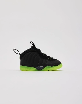 Nike Little Posite One 'Black Volt' Toddler Sock Like Ankle Collar Zero Break In Comfort