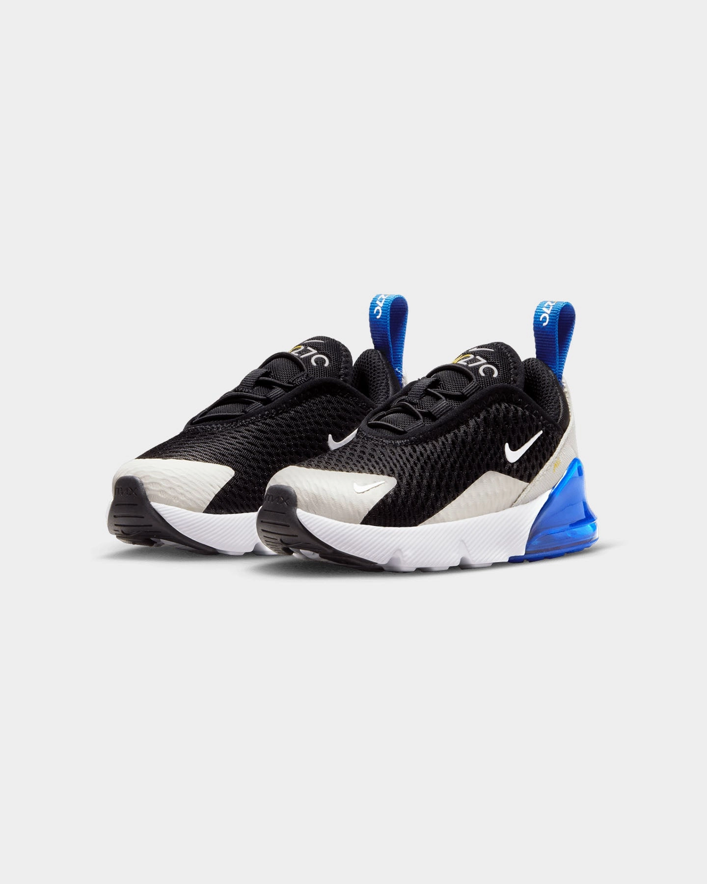 Run Fast Nike Toddlers' Air Max 270 Black/White-Game Royal-Light Bone