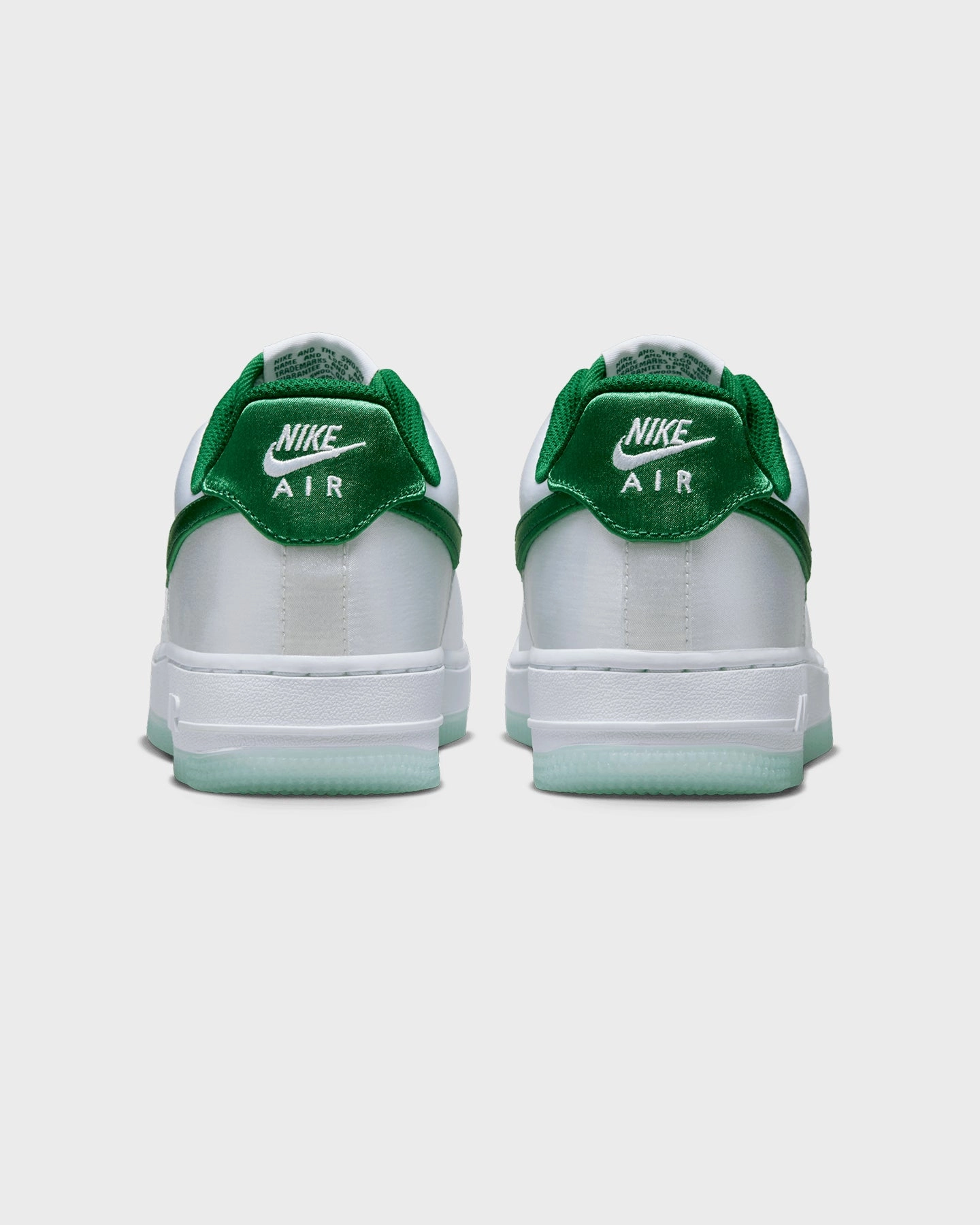 Nike Women's Air Force 1 '07 Essentials "Satin" White/Sport Green cleanest Wear resistant