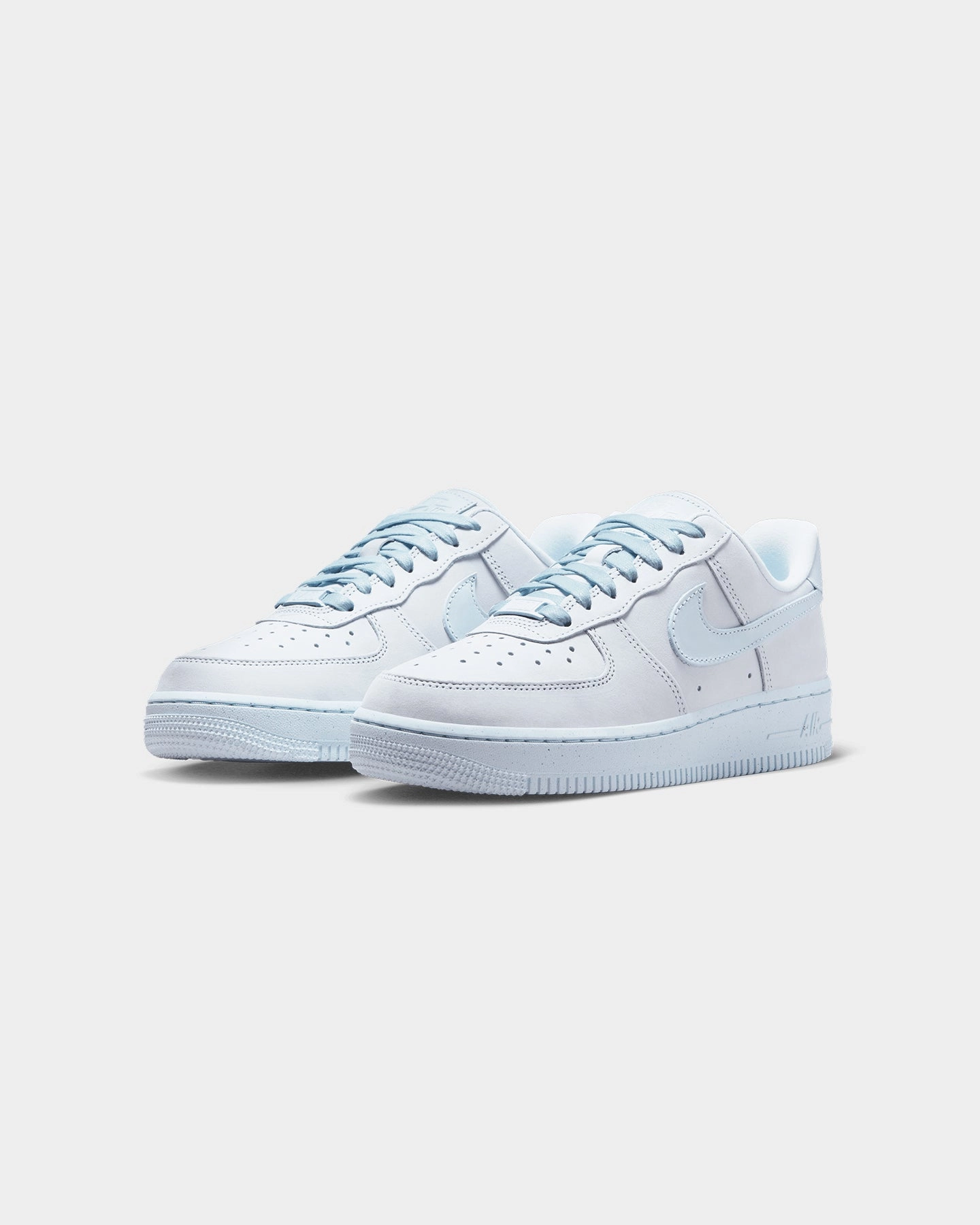 Effortless Silhouette Recycled Fabric Construction Nike Women's Air Force 1 '07 PRM "Ice Blue"