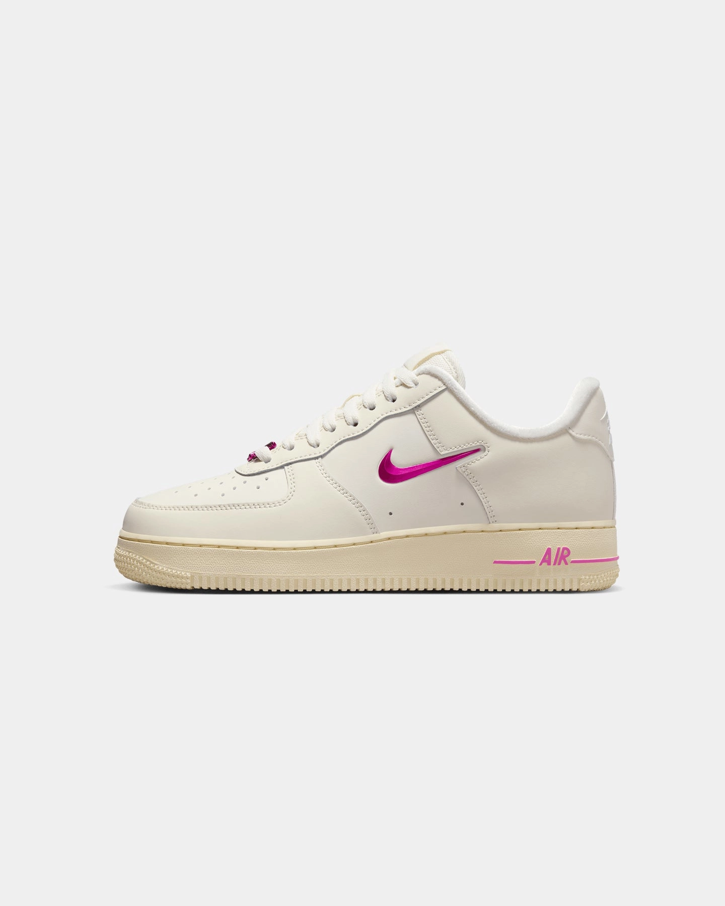 Nike Women's Air Force 1 '07 SE "Just Do It" Coconut Milk/Playful Pink Adjustable Strap Mechanism Sustainable Leather