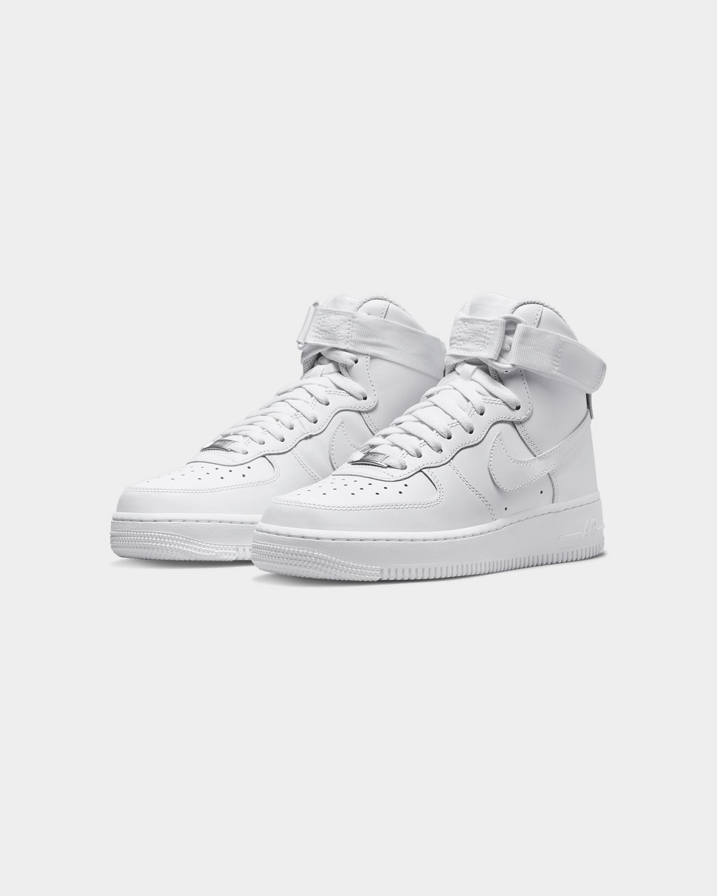 Durable piece fitness freaks' performance Nike Women's Air Force 1 High White/White/White