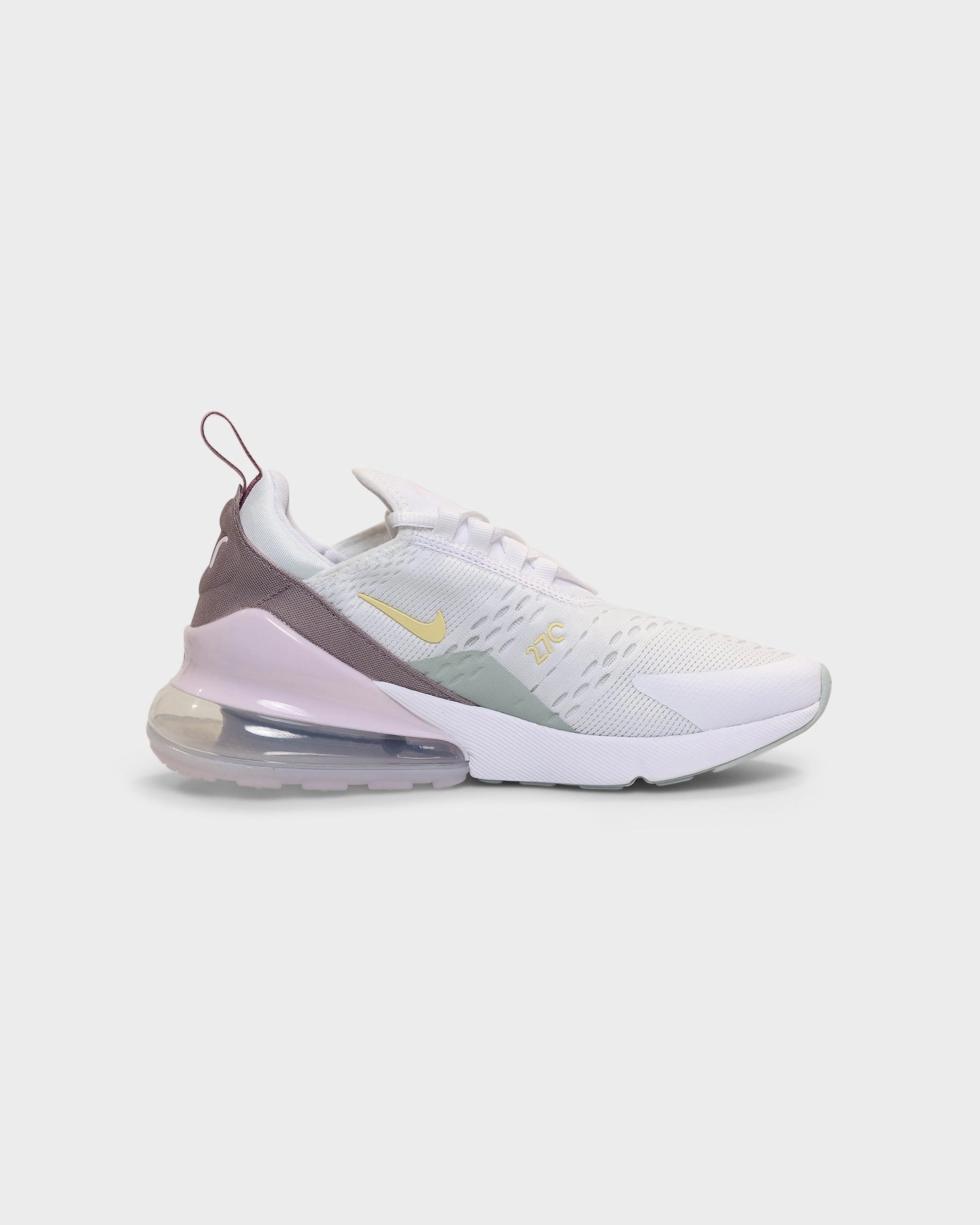 Nike Women's Air Max 270 Essential ASP White/Lemon Drop wooden