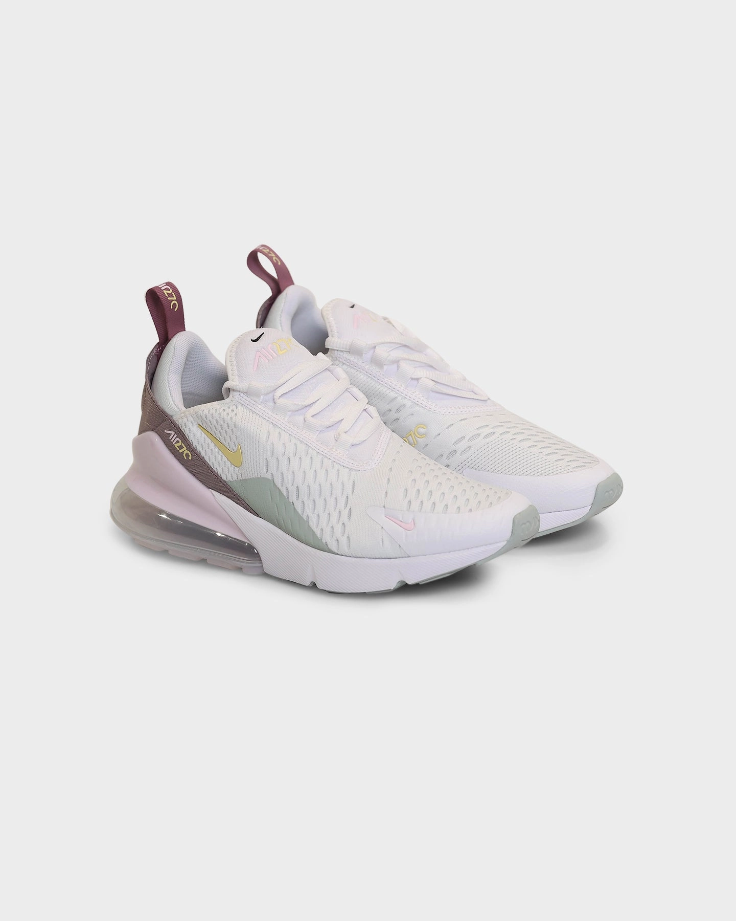 Nike Women's Air Max 270 Essential ASP White/Lemon Drop All-day shock absorption skaters - specific features