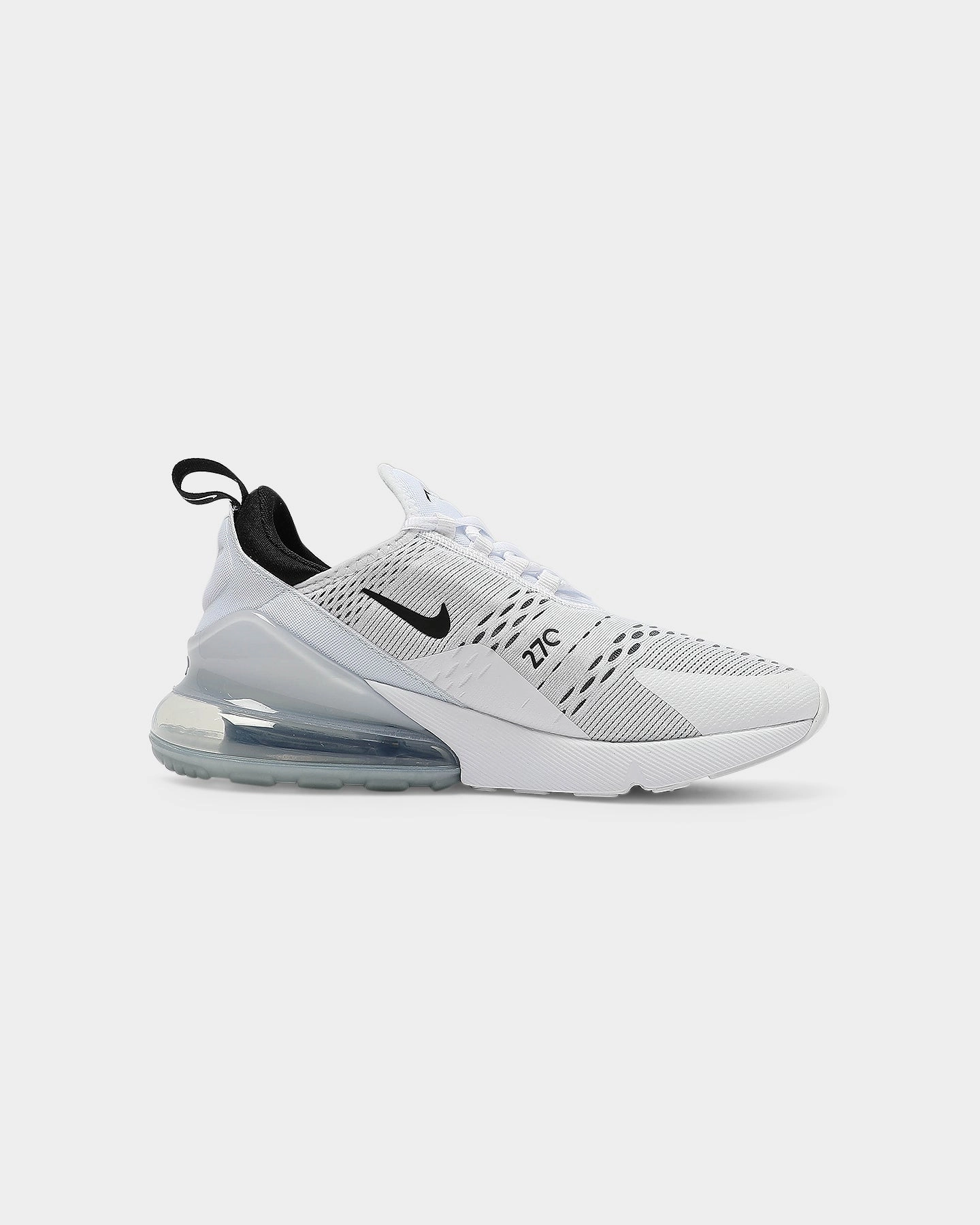 Nike Women's Air Max 270 White/Black/White Work Shoes Weatherproof Coating