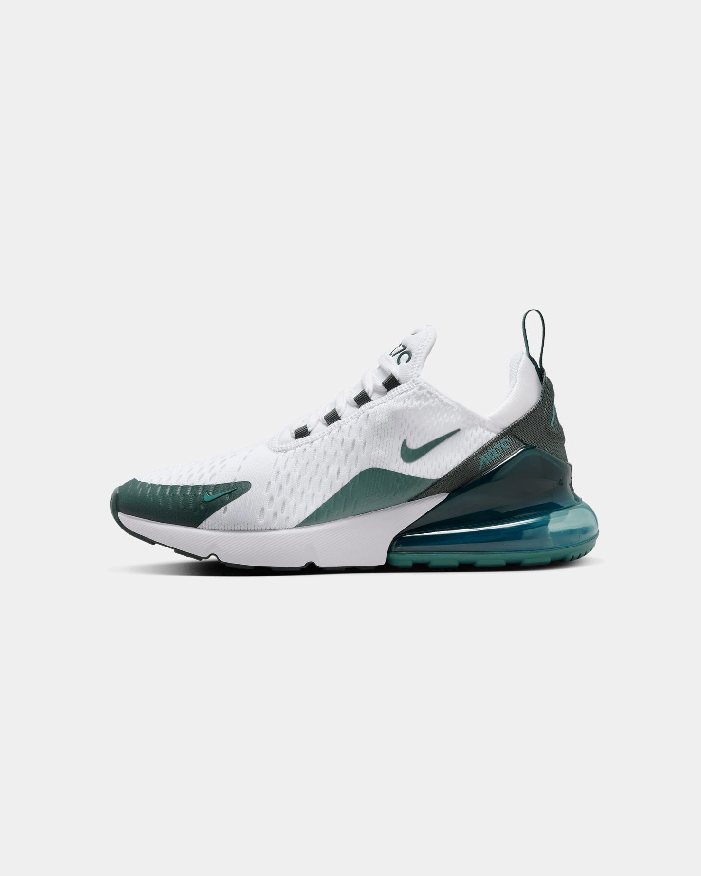 Nike Women's Air Max 270 White/Green Advanced Traction Pattern