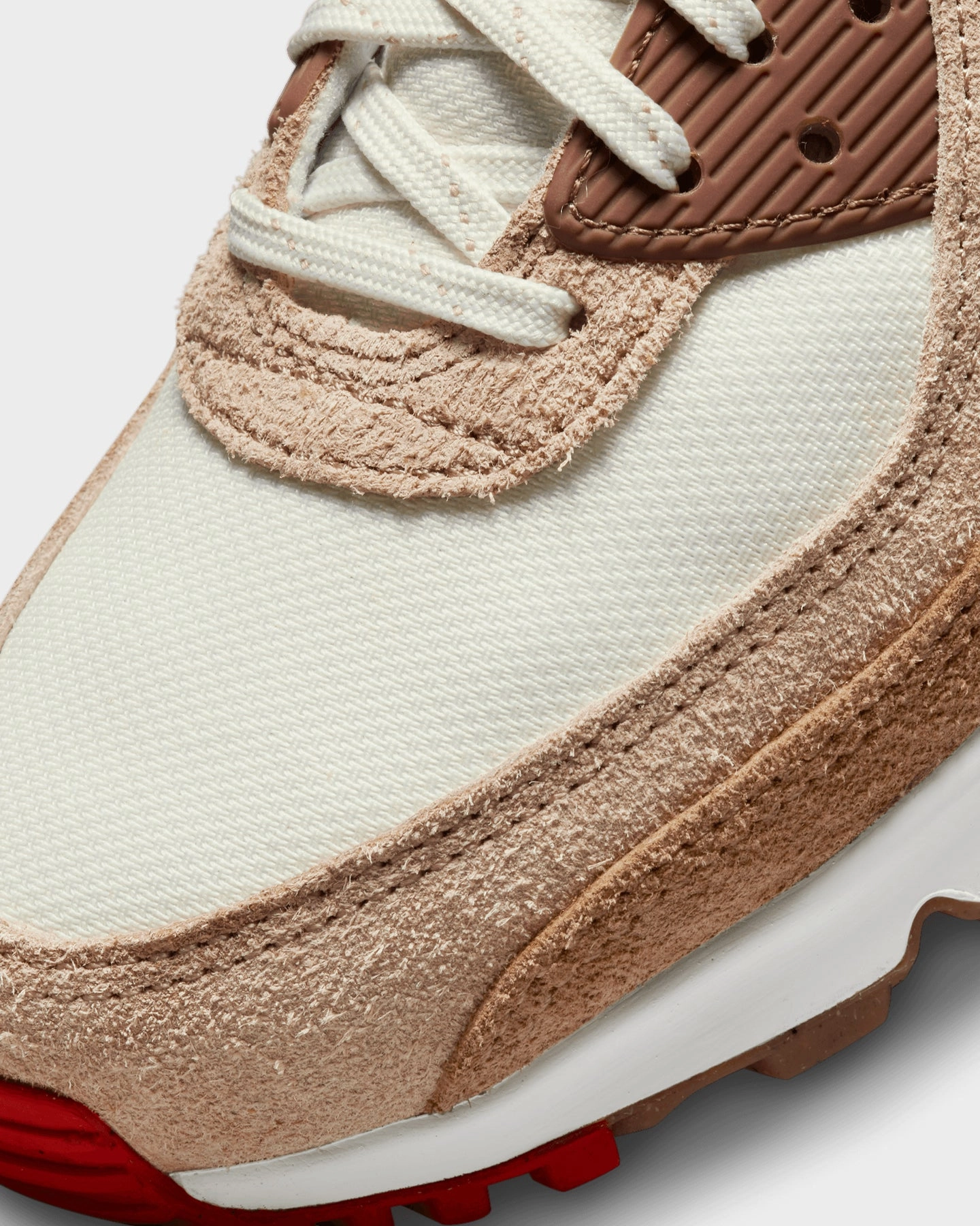 Nike Women's Air Max 90 SE Pale Ivory/Picante Red-Summit White seniors' comfort