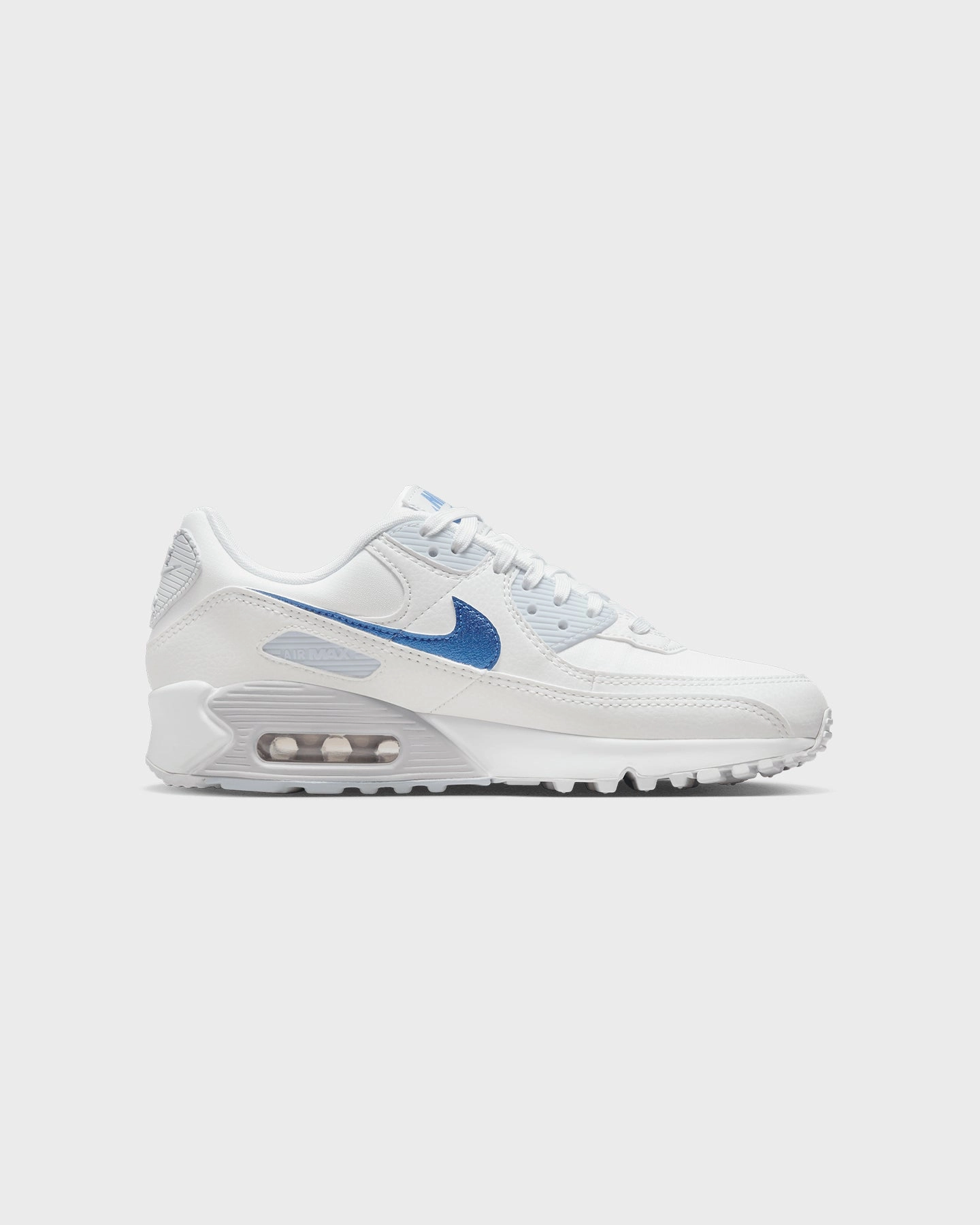 Nike Women's Air Max 90 Summit White/Metallic Silver Unique Look