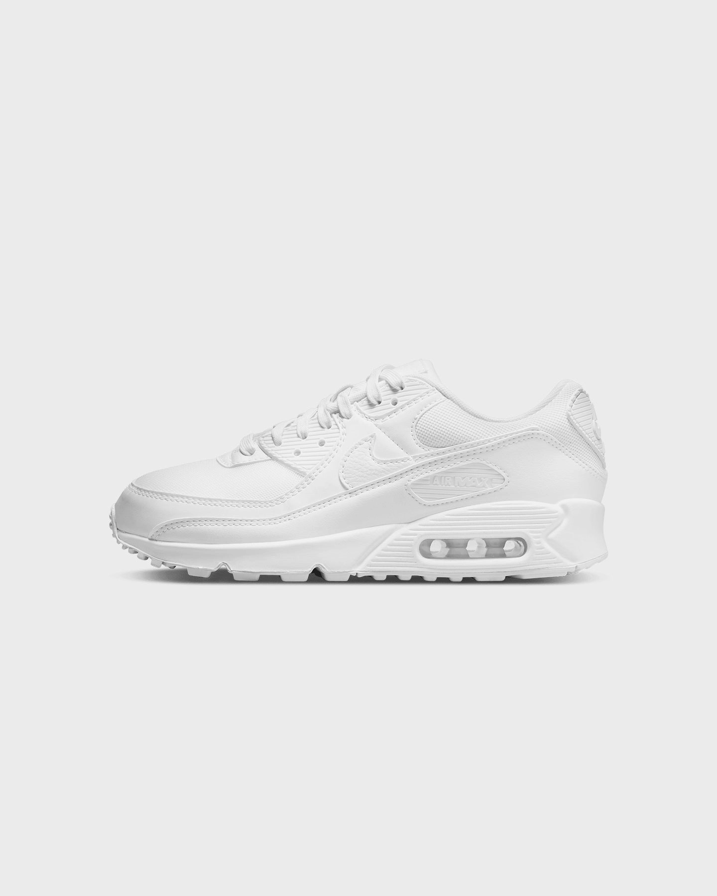 Padded Collar Construction Nike Women's Air Max 90 White/White