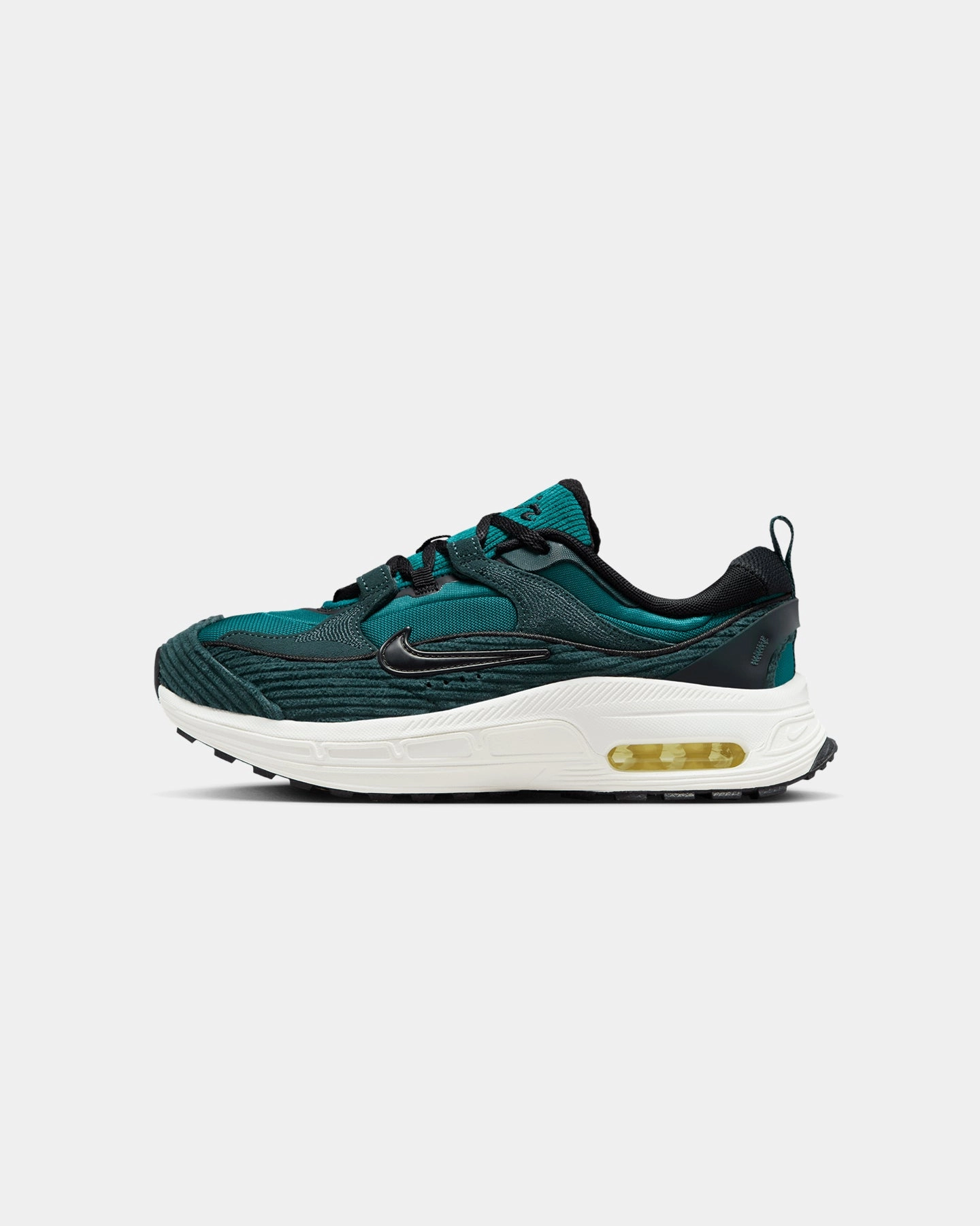 Nike Women's Air Max Bliss "CordAiroy" Geode Teal/Black heel - cup