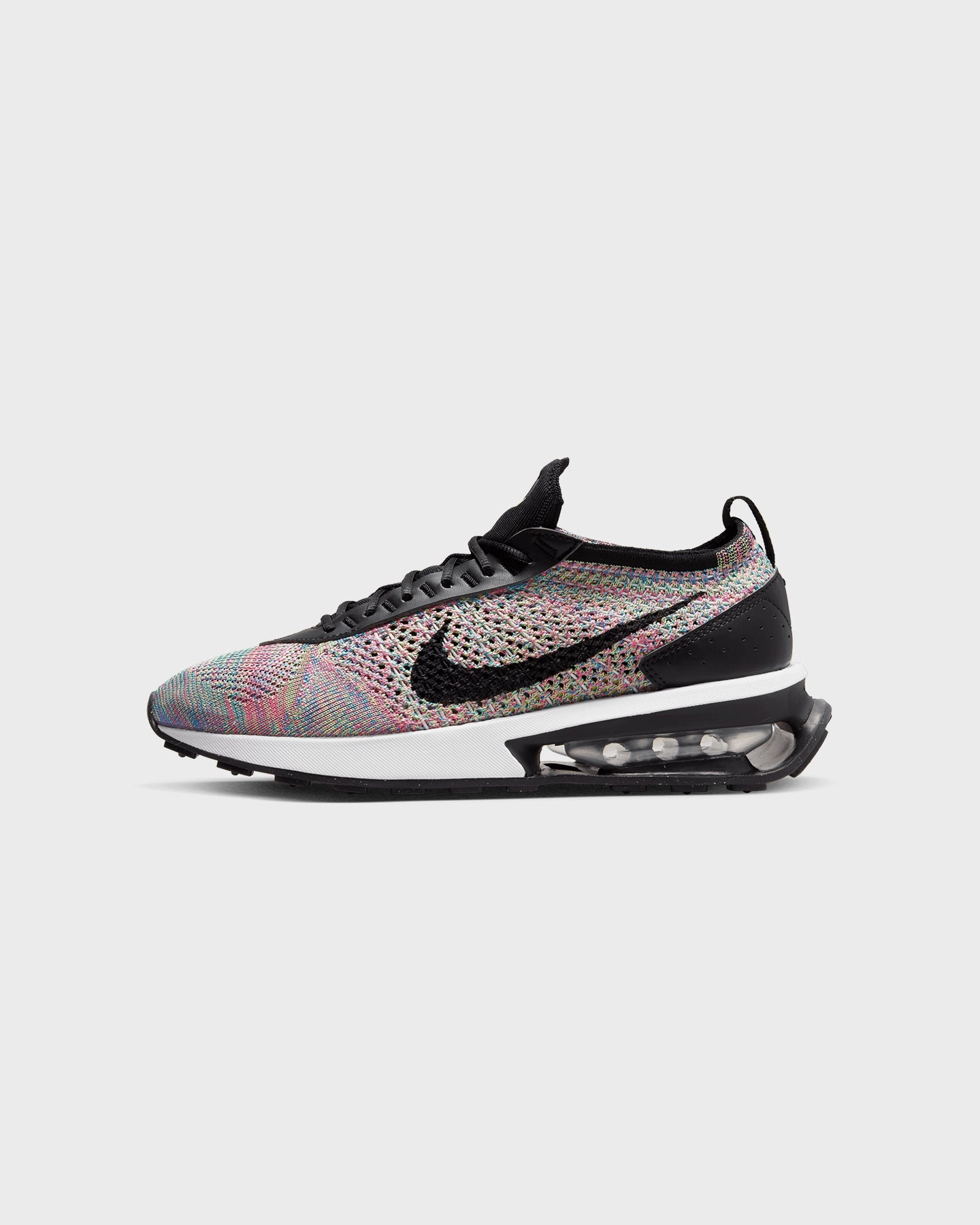 Adaptive stability Textured Grip Pattern Nike Women's Air Max Flyknit Racer Ghost Green/Black