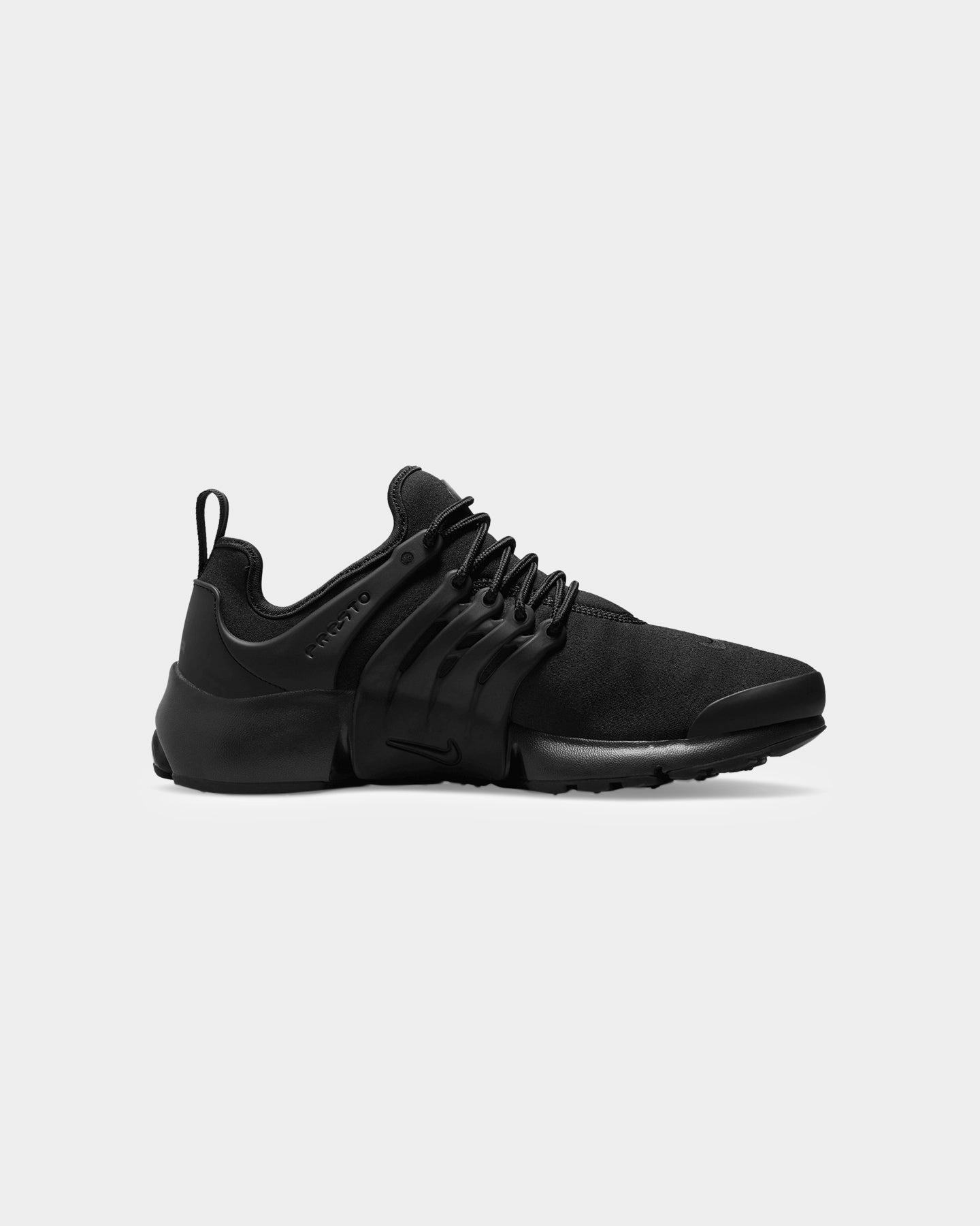 Nike Women's Air Presto Black/Black/Black Sturdy Lacing System Gusseted Tongue