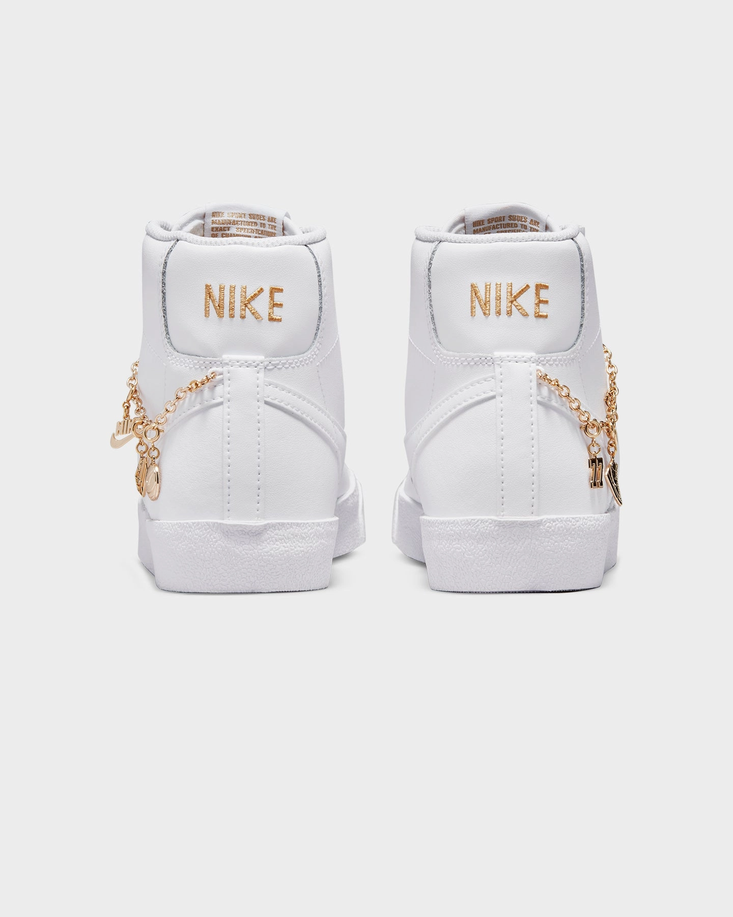 Nike Women's Blazer Mid '77 LX White/White/Metal waterproof leather kids' models