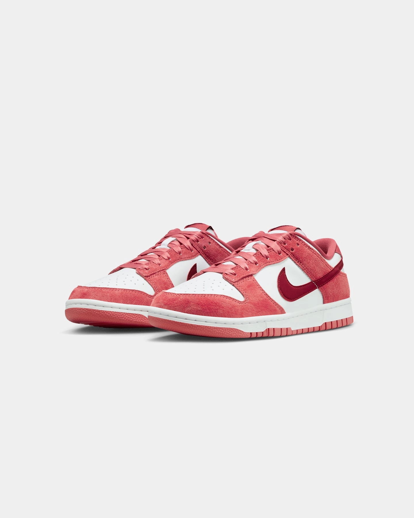 Nike Women's Dunk Low Valentine's Day White/Red Microperforated Panels