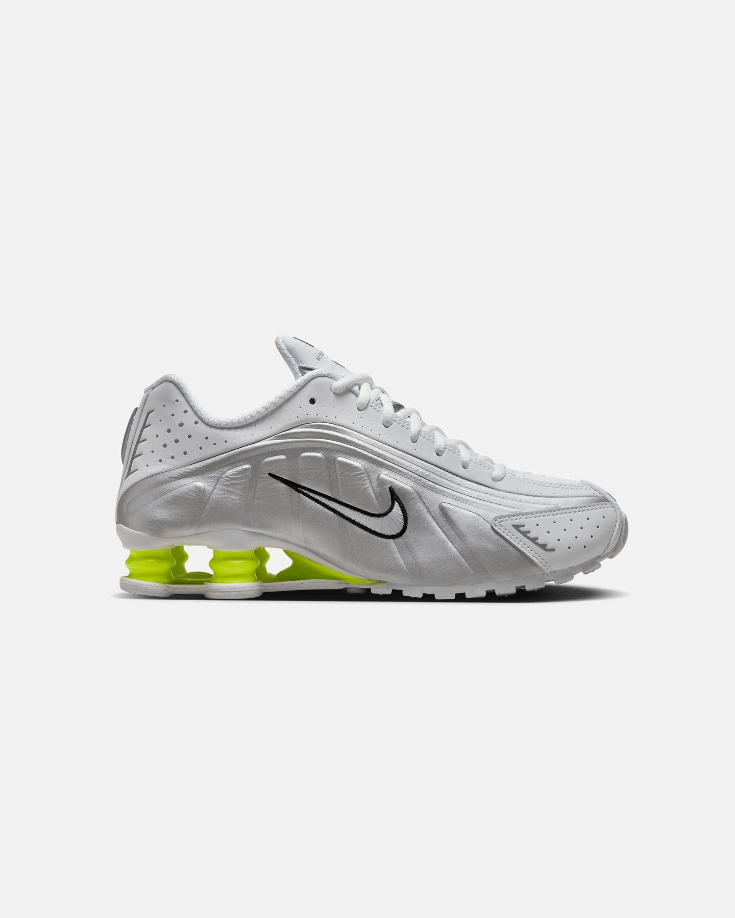 Nike Women's Shox R4 White/White-Metallic Silver Supportive shock absorption speed - promotion - level