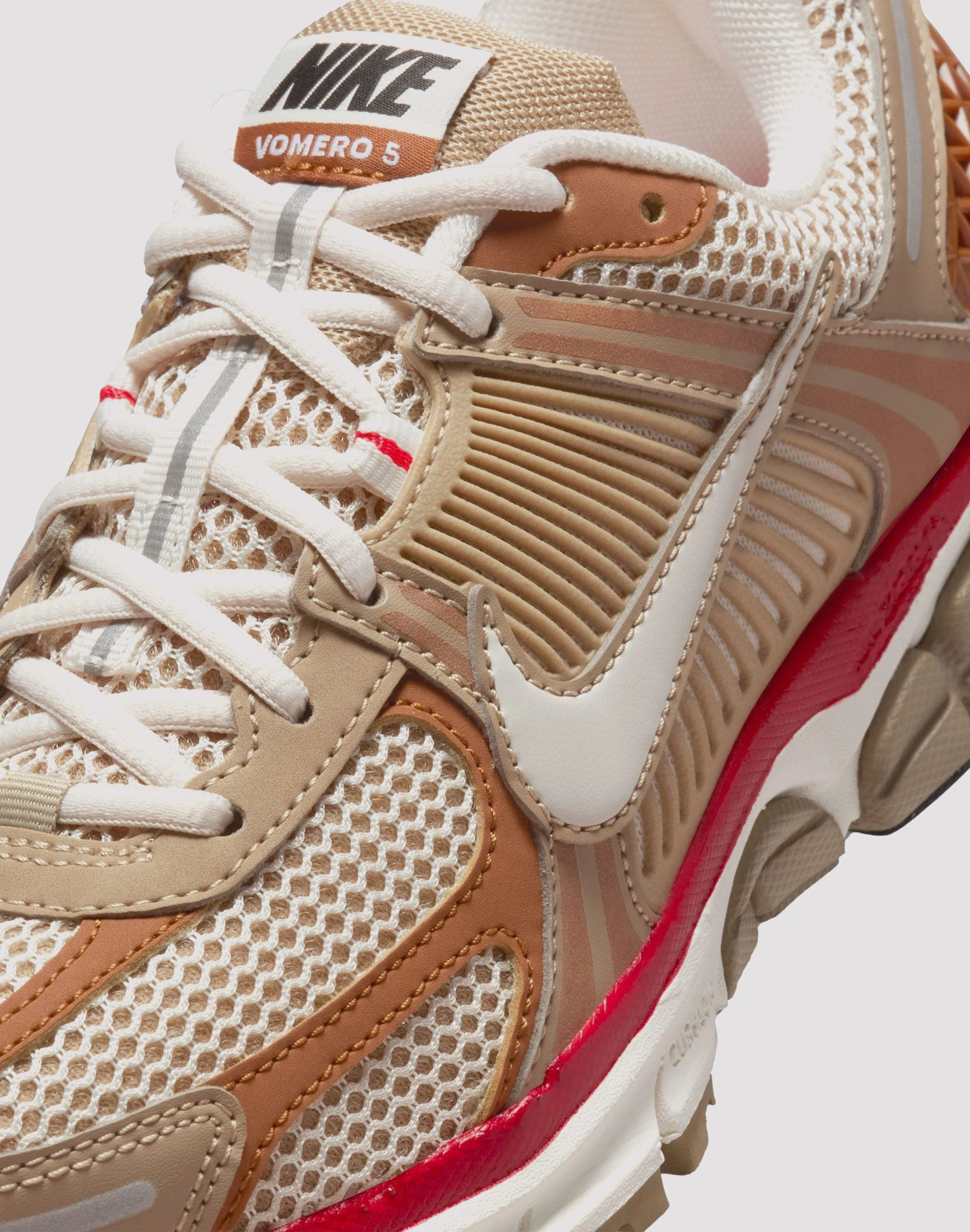 Nike Zoom Vomero 5 "Khaki/Phantom/Fire Red/Sail" Anti   Slip Outsole Abrasion Resistant Outsole