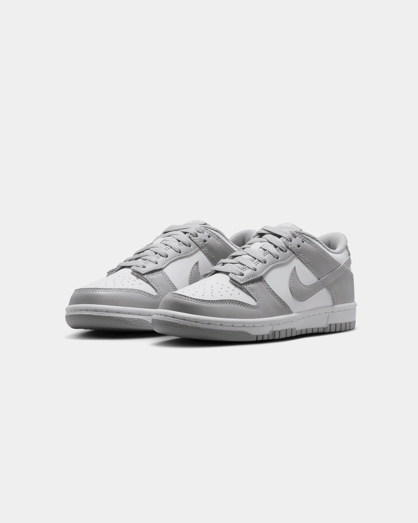wide - fit loose - fit Nike Kids' Dunk Low (GS) White/Smoke Grey