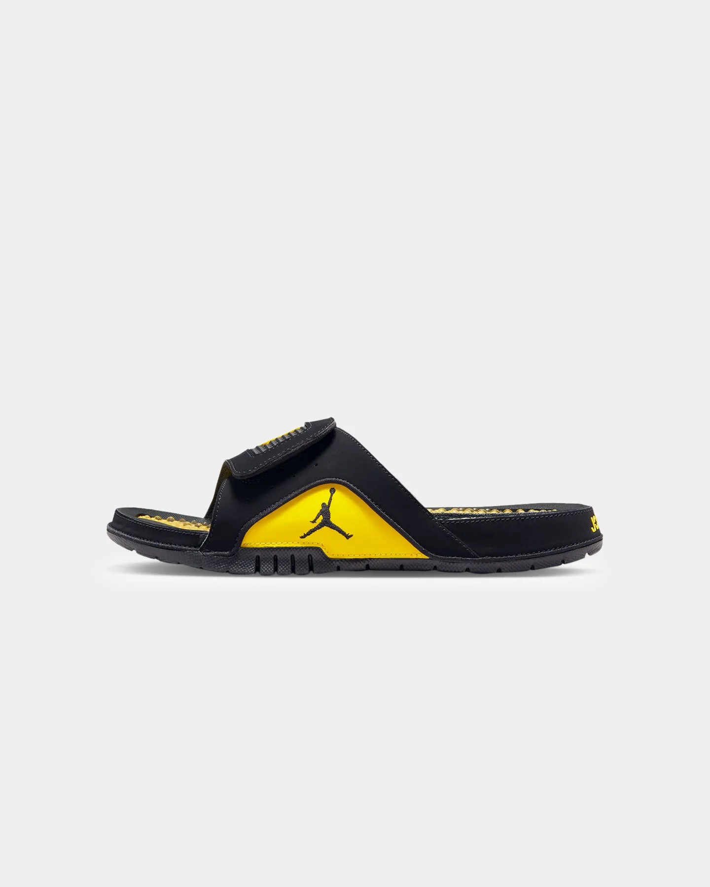 Jordan Hydro 4 Retro Black/Tour Yellow sueded fabric All-Weather Design