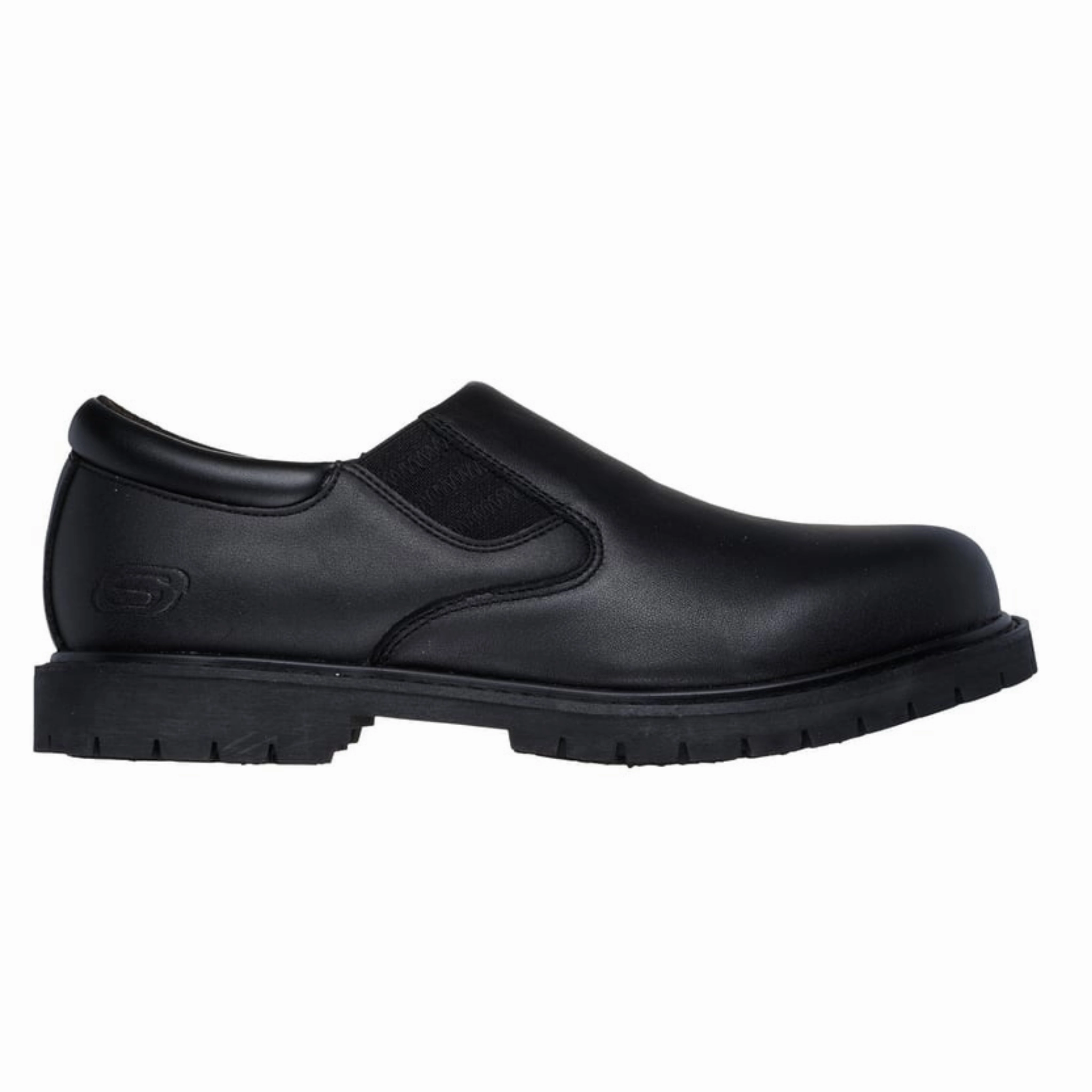 Comfort Shock Elastic Skechers Men's 200250 Work: Cottonwood Westsong  Black Work Shoes