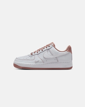 Nike Women's Air Force 1 '07 "Mini Jewel" White/Pink Eco Friendly Composite zip - type