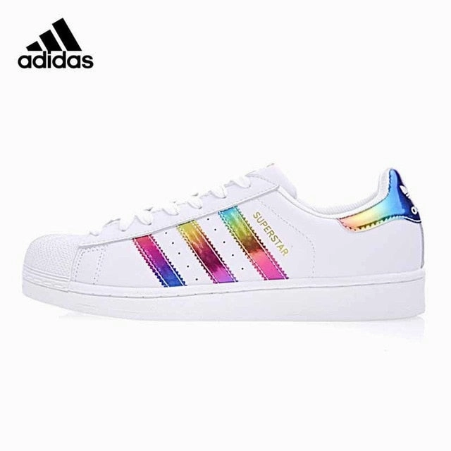 Original Authentic Adidas SUPERSTAR Shamrock Men and Women Unisex Skateboarding Shoes Designer Lightweight Good Quality S81015 Arch support Synthetic Overlay
