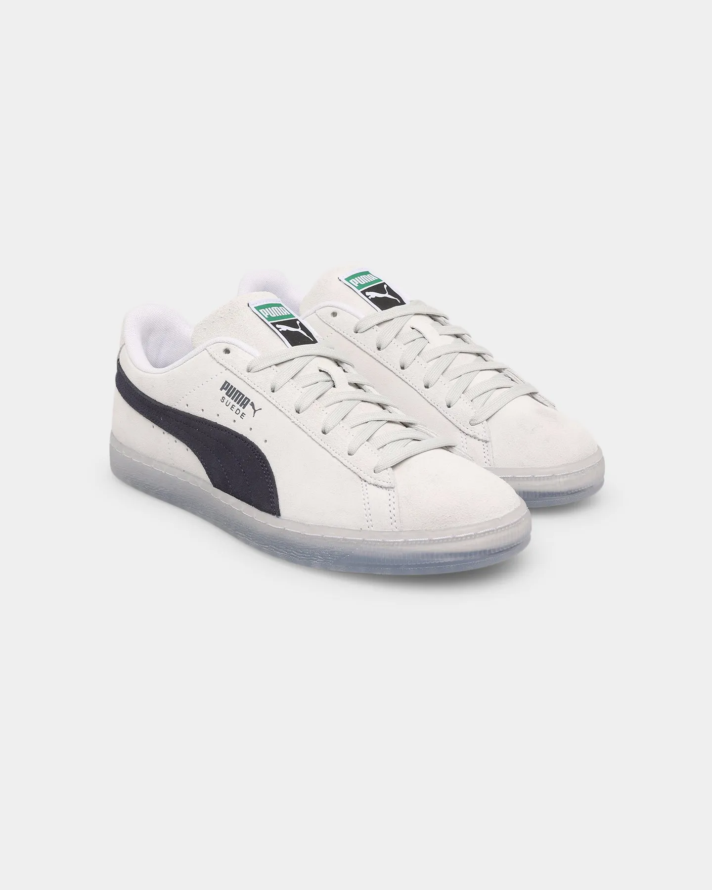 Eco-friendly Ventilated Airflow System Puma Suede Translucent Shoes Puma White-Puma Black-Translucent