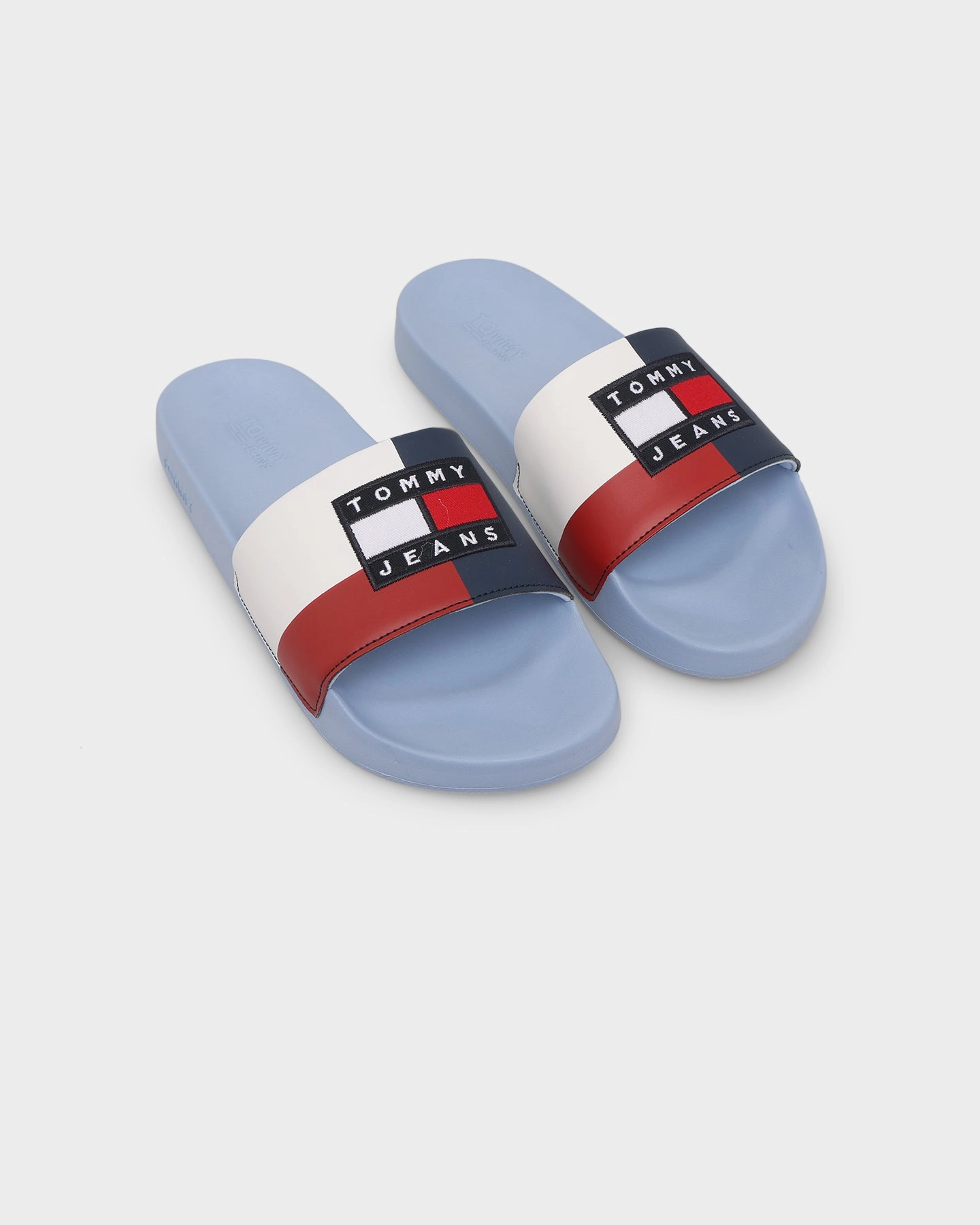 Tommy Jeans Women's TJ Archive Pool Slides Chambray Sky Ergonomic Design Cushioned traction