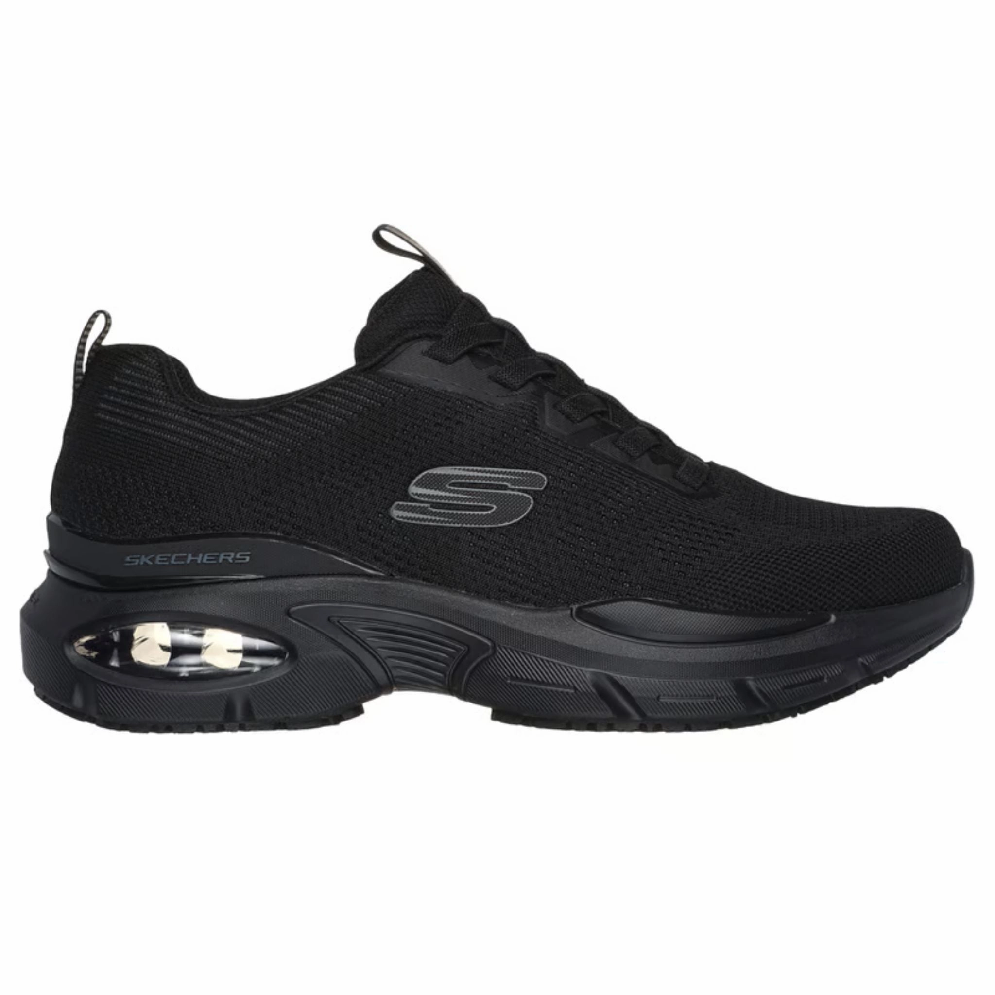 Skechers Men's 200220 Skech- Air Ventura Black Slip Resistant Work Shoes Energy Step