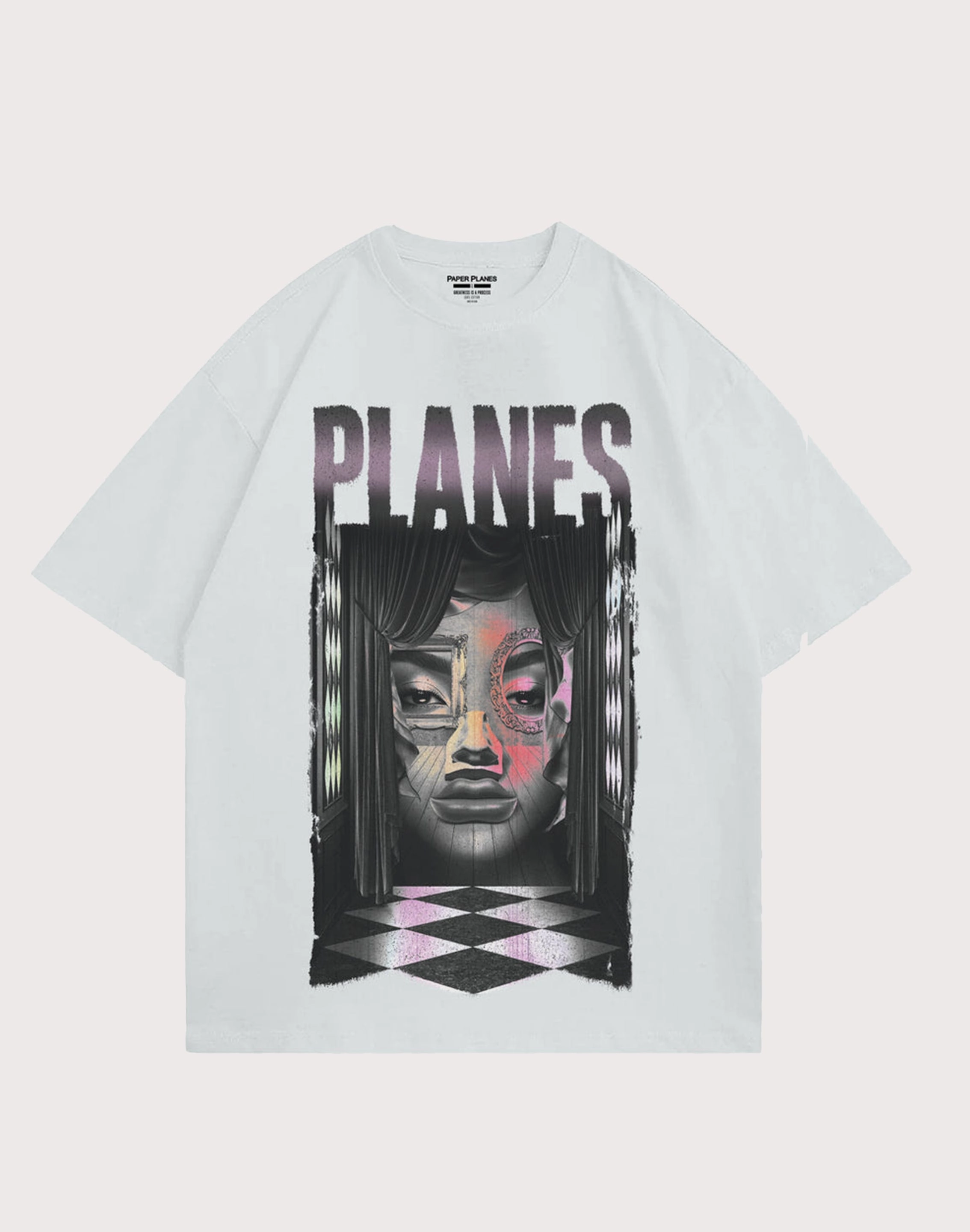 Paper Planes Ip Holdings Llc Surrealist Face Heavyweight Tee Dynamic Flex Grooves