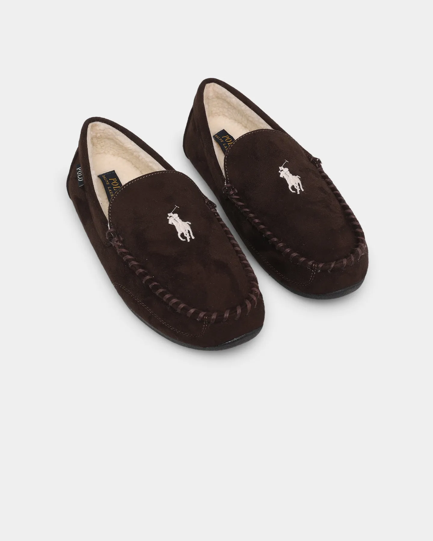 Polo Ralph Lauren Declan Slippers Chocolate/Cream Large