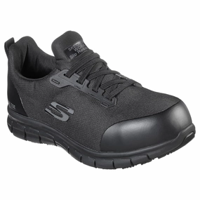 Skechers Women's 108003 Irmo Sure Track Alloy Toe Black Work Shoes Every Walk